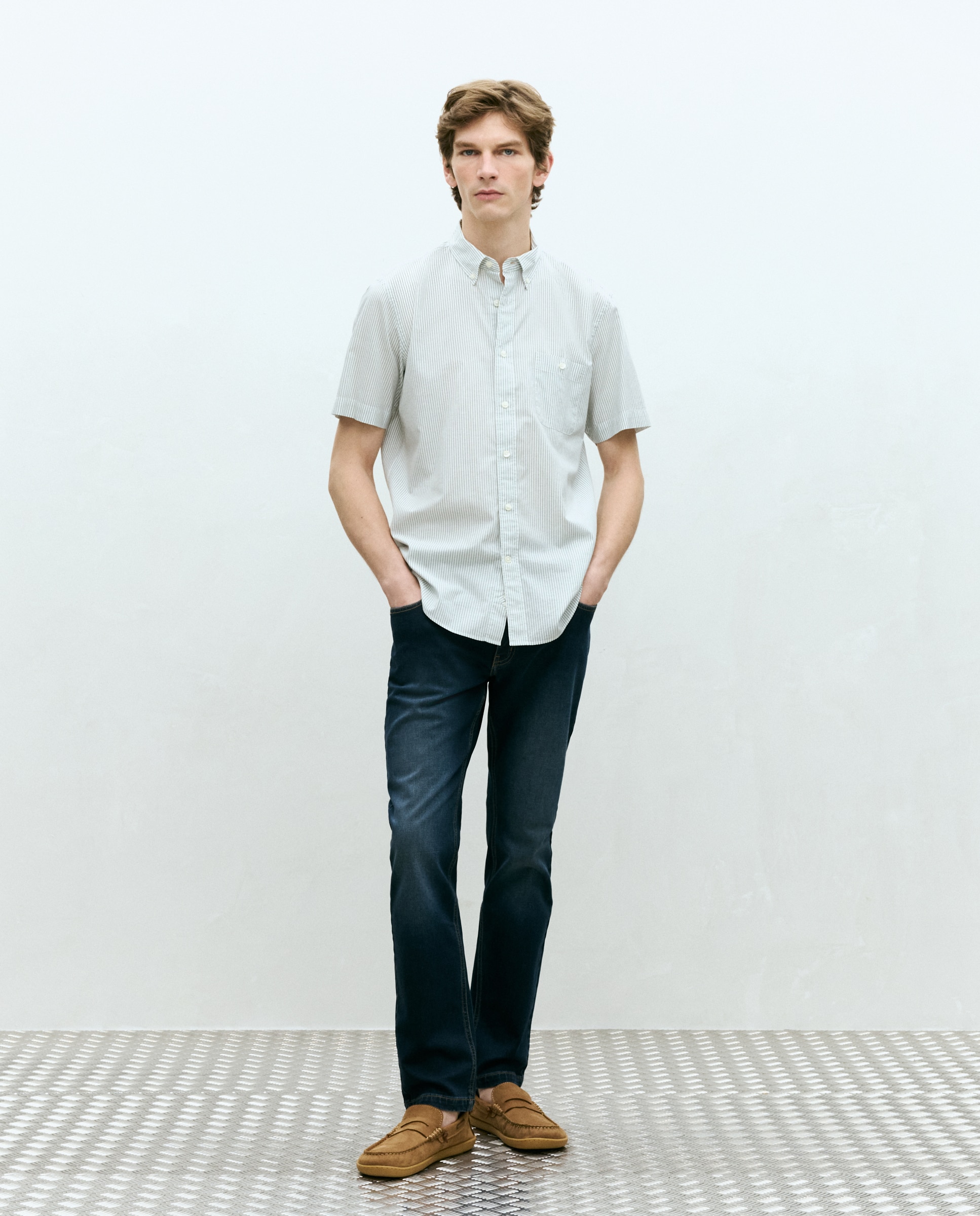 Dustin - Pantalón hombre de cinco bolsillos sport algodón de tejido de punto.