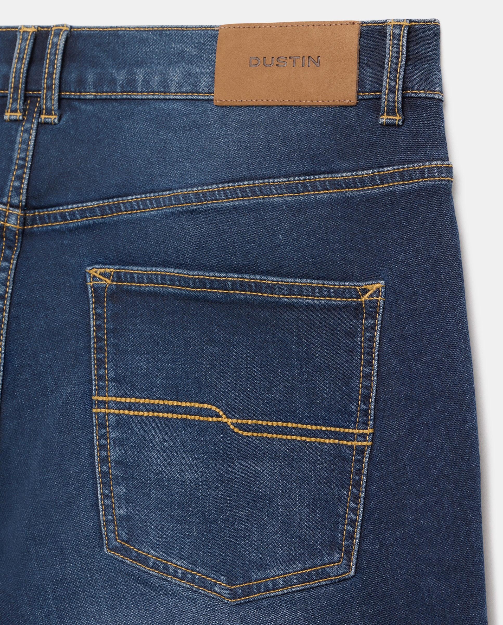 Pantalón denim punto 5 bolsillos slim hombre - Dustin - Azul oscuro Azul oscuro-5
