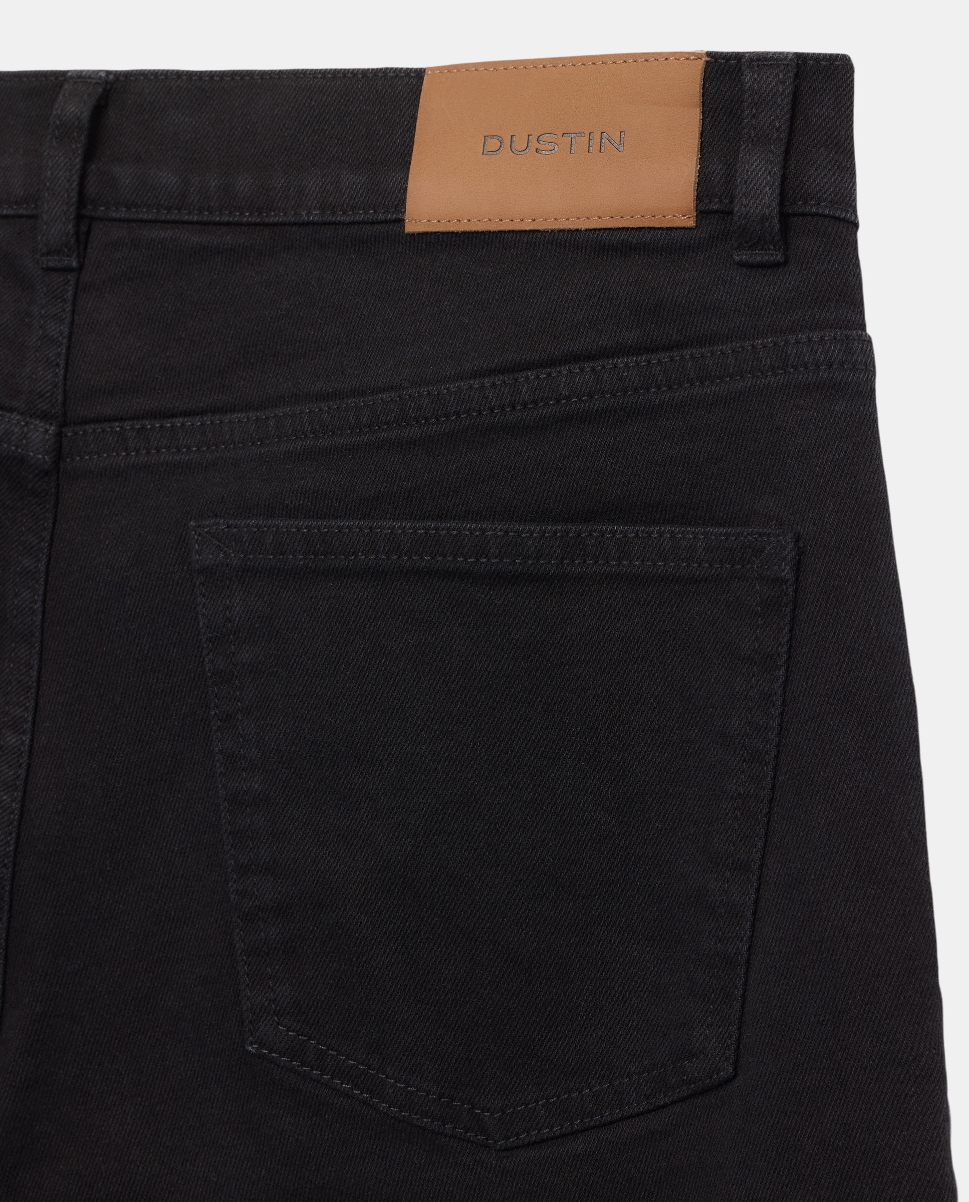 Calças Desportivas de Cinco Bolsos em Algodão Preto-5