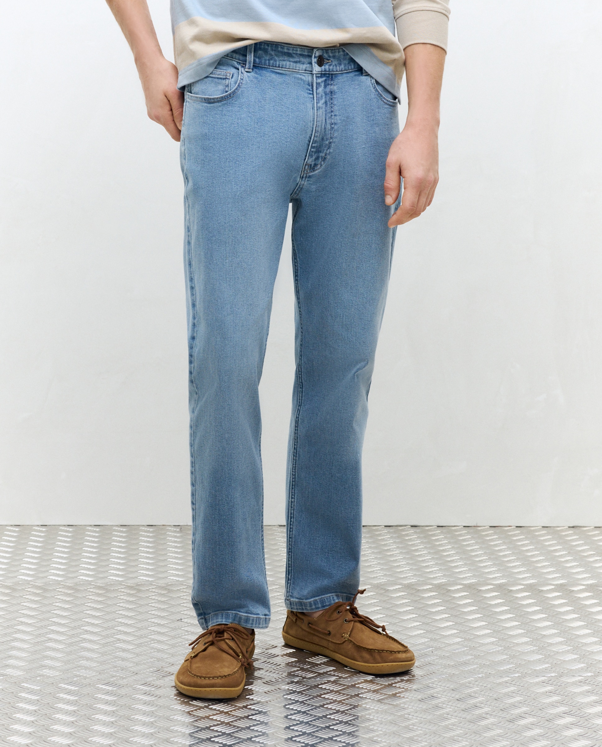 Jeans regular de homem Azul-marinho-2
