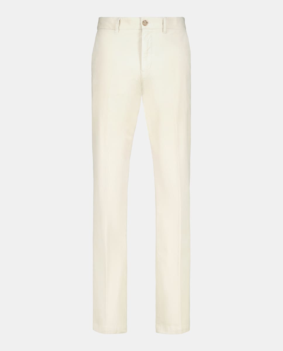 Calças de Bombazina Slim Fit Cru-4