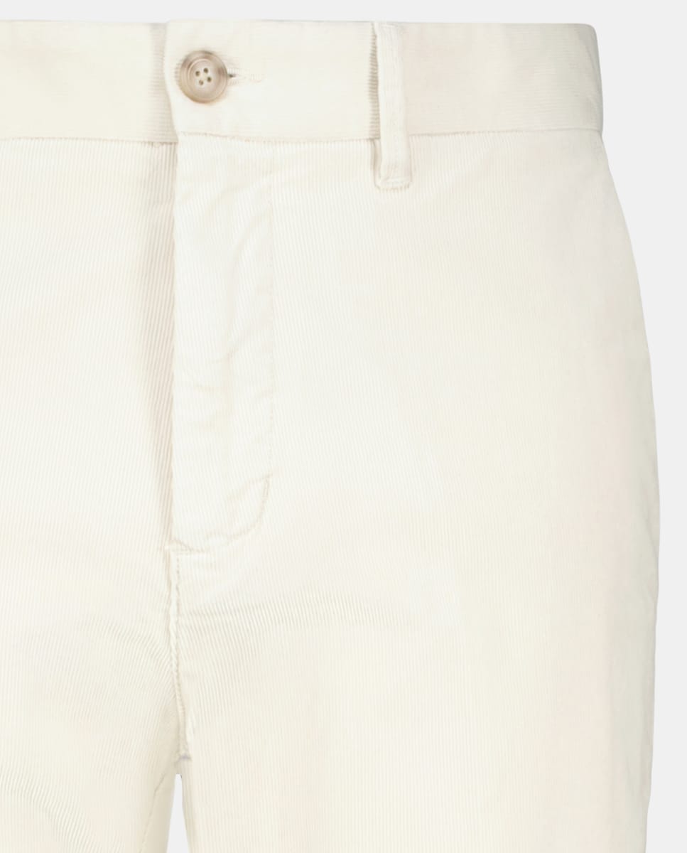 Calças de Bombazina Slim Fit Cru-5