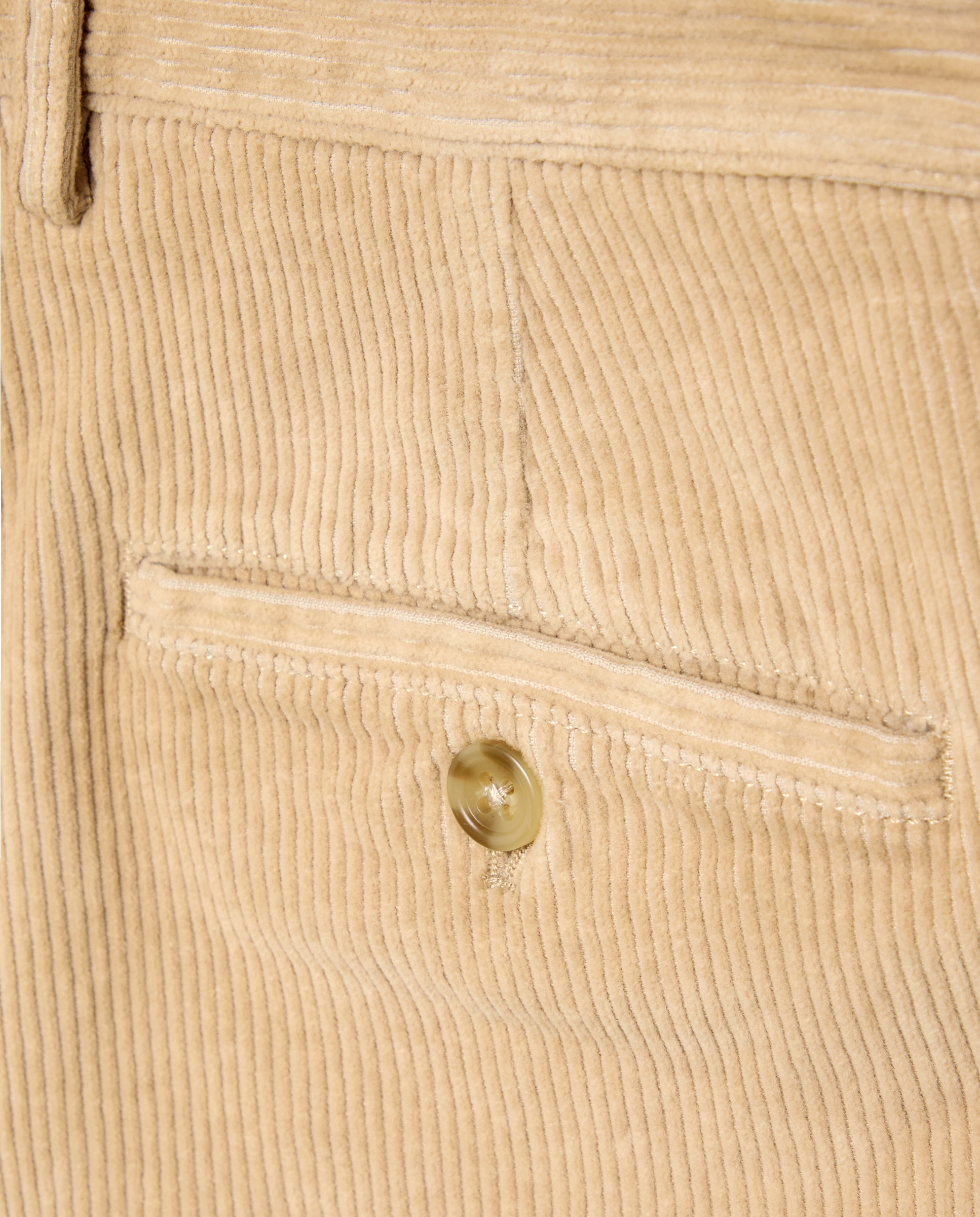 Pantalón pana regular fit tintado en prenda hombre - Emidio Tucci - Beige Beige-5