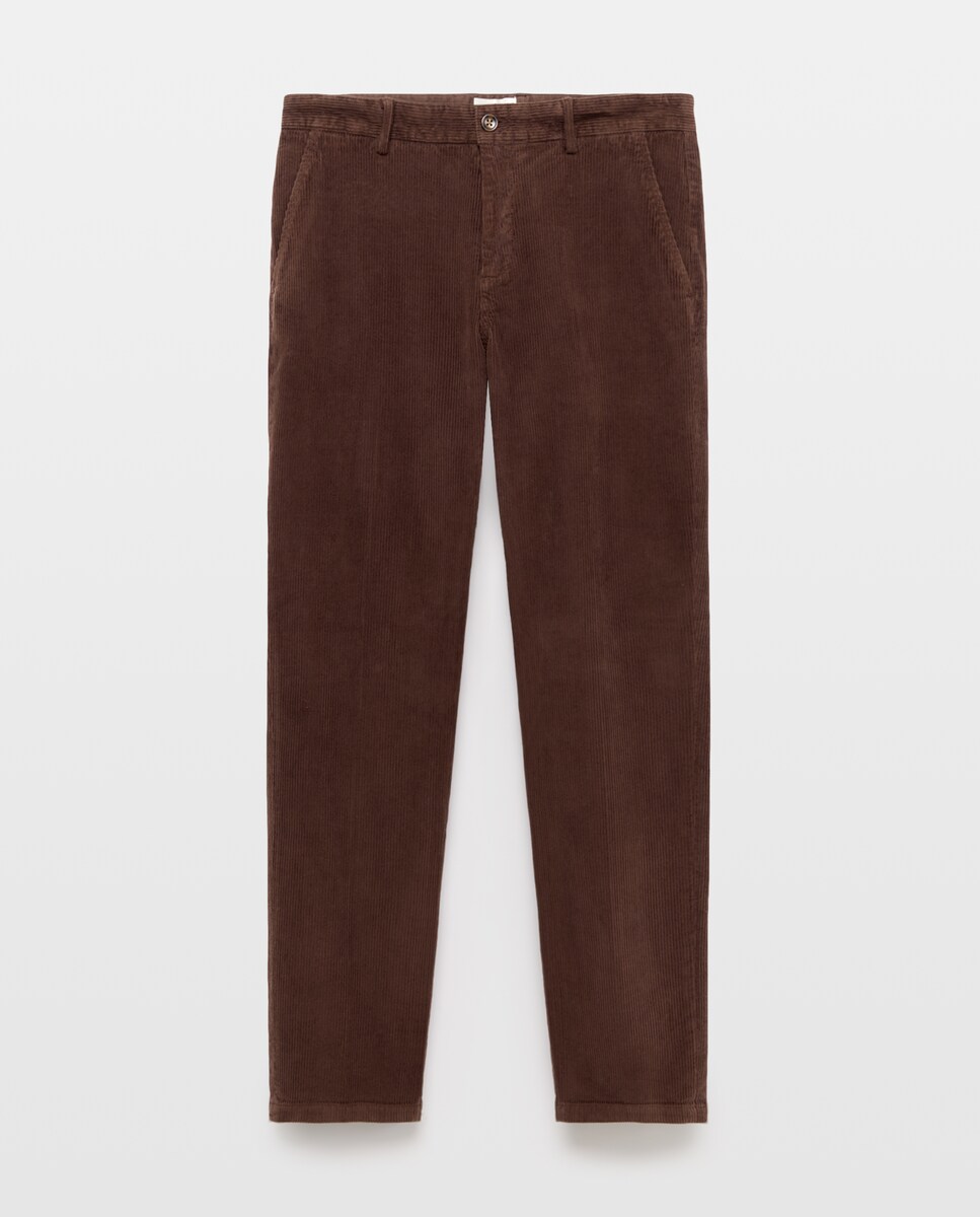 Imagen 0 de Pantalón pana regular fit tintado en prenda hombre Azul