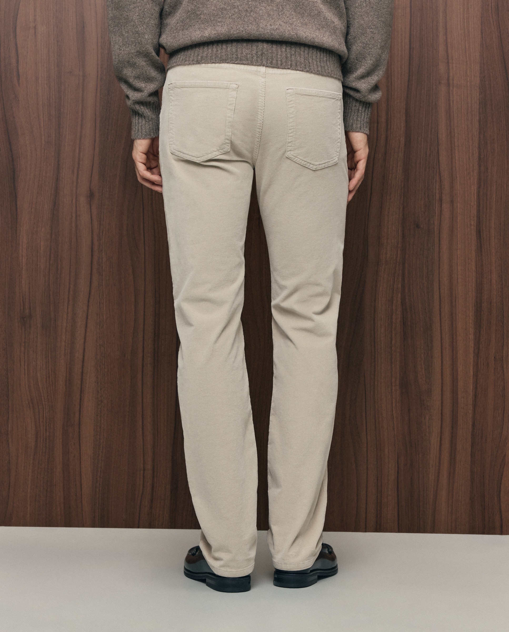 Pantalón pana regular fit cinco bolsillos hombre - Emidio Tucci - Beige Beige-3
