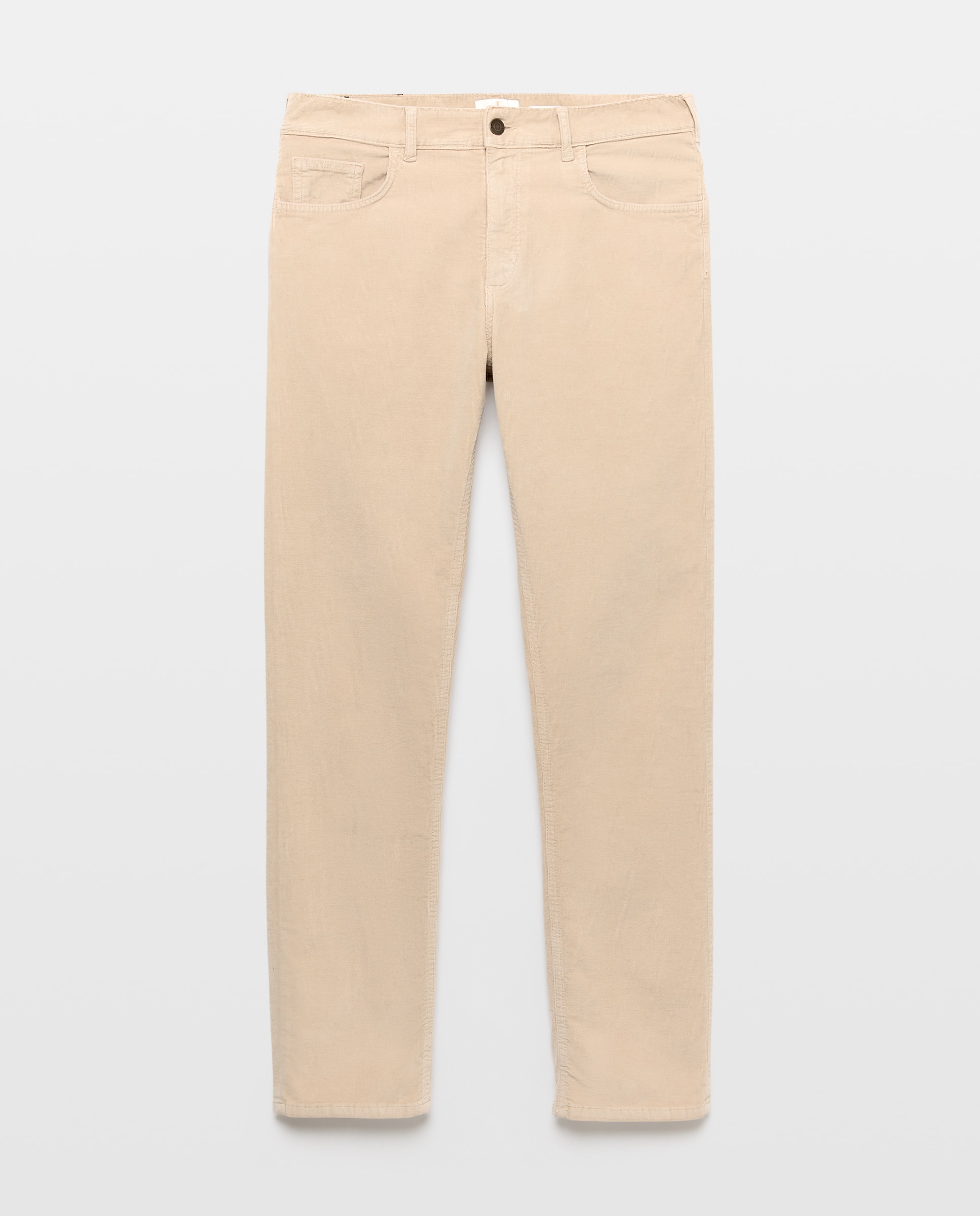 Pantalón pana regular fit cinco bolsillos hombre - Emidio Tucci - Beige Beige-4