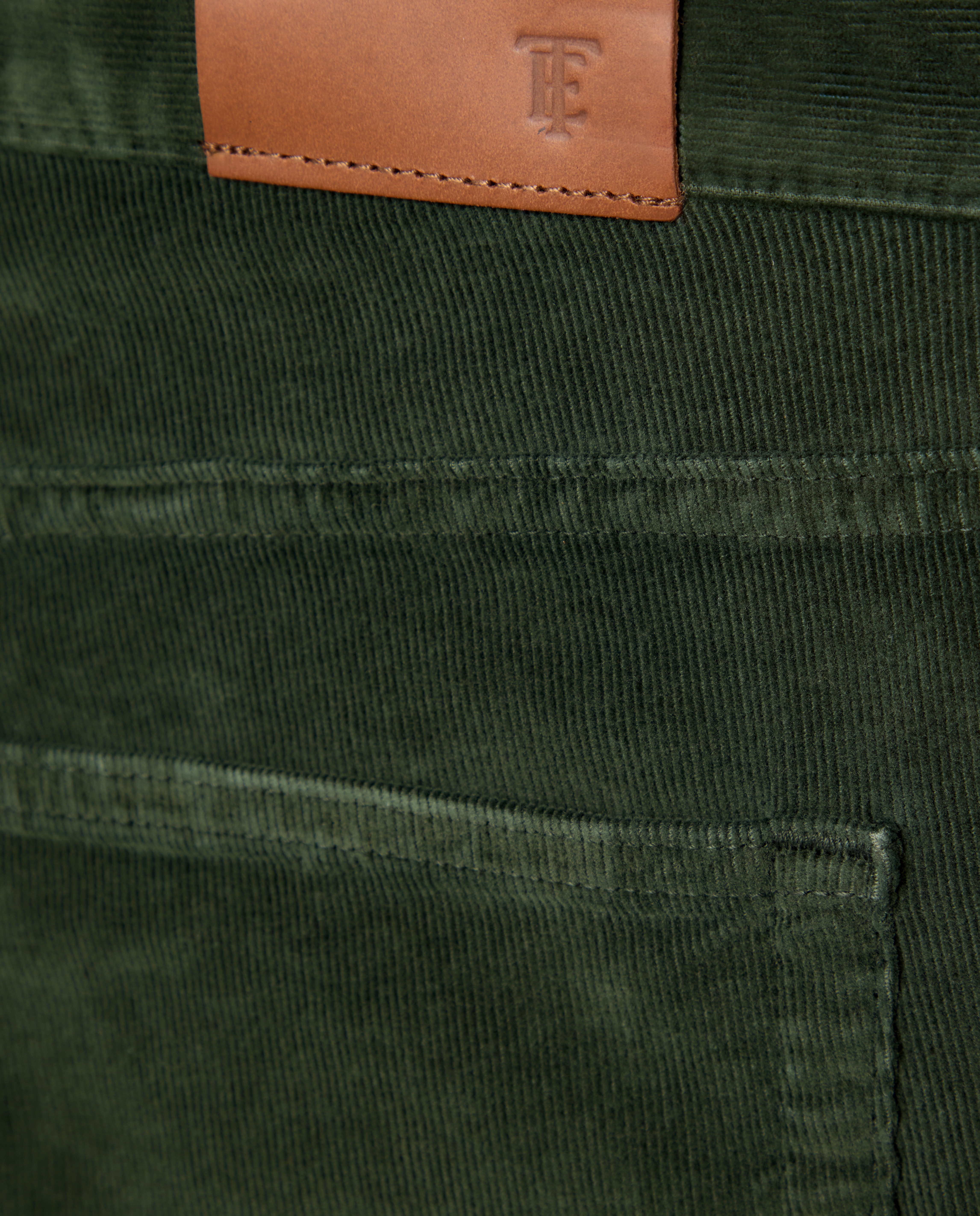 Pantalón pana regular fit cinco bolsillos hombre - Emidio Tucci - Verde Verde-5