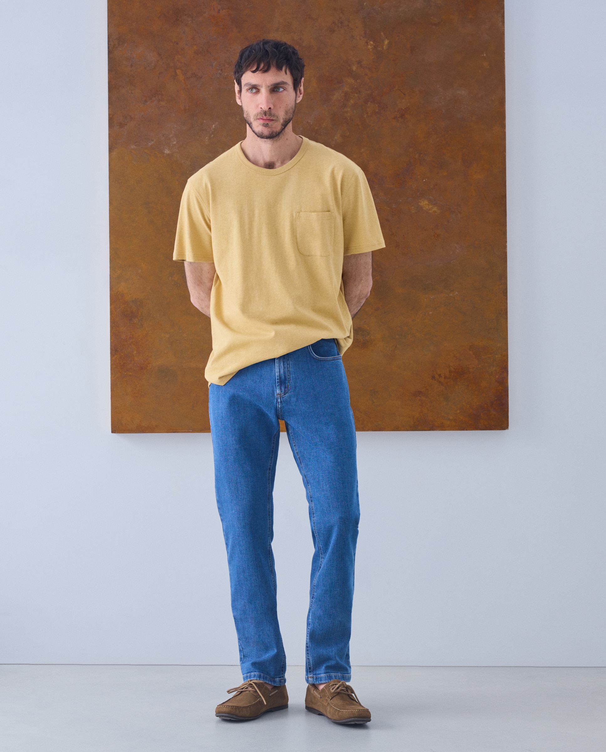 Pantalón denim slim fit hombre - Emidio Tucci - Azul Azul-1
