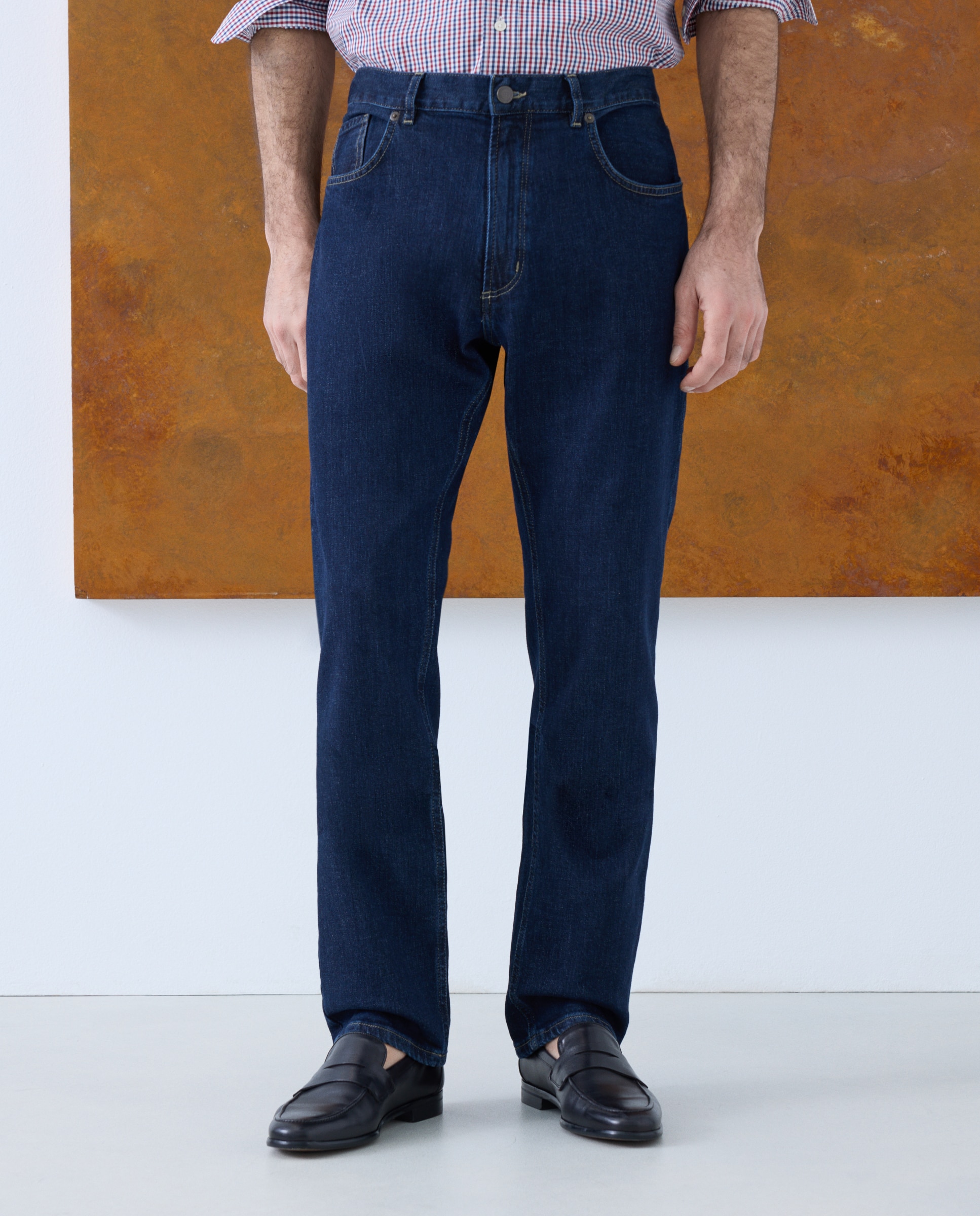 Jeans de 5 Bolsos Azul-escuro-2