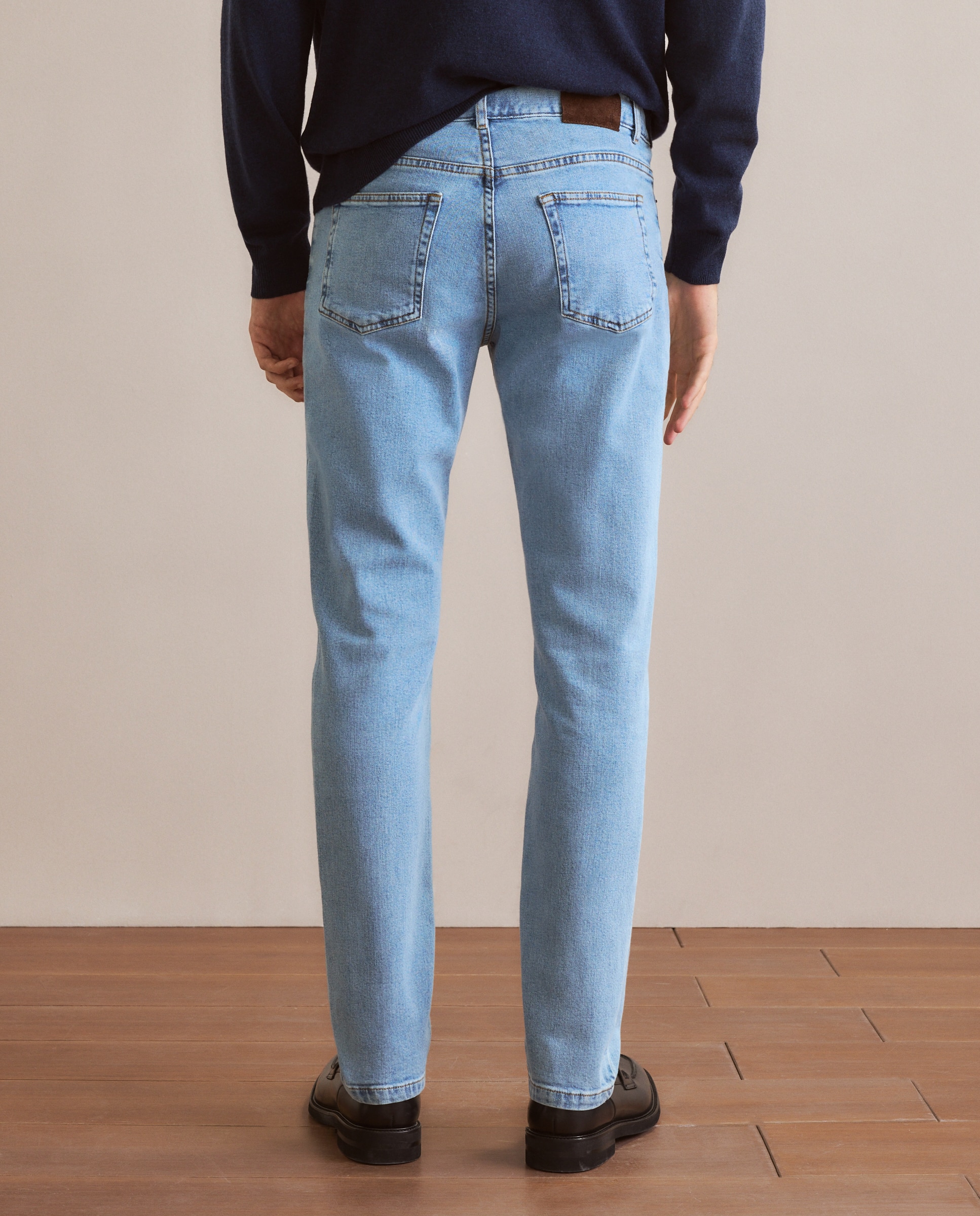 Pantalón denim slim fit hombre - Emidio Tucci - Azul Azul-3