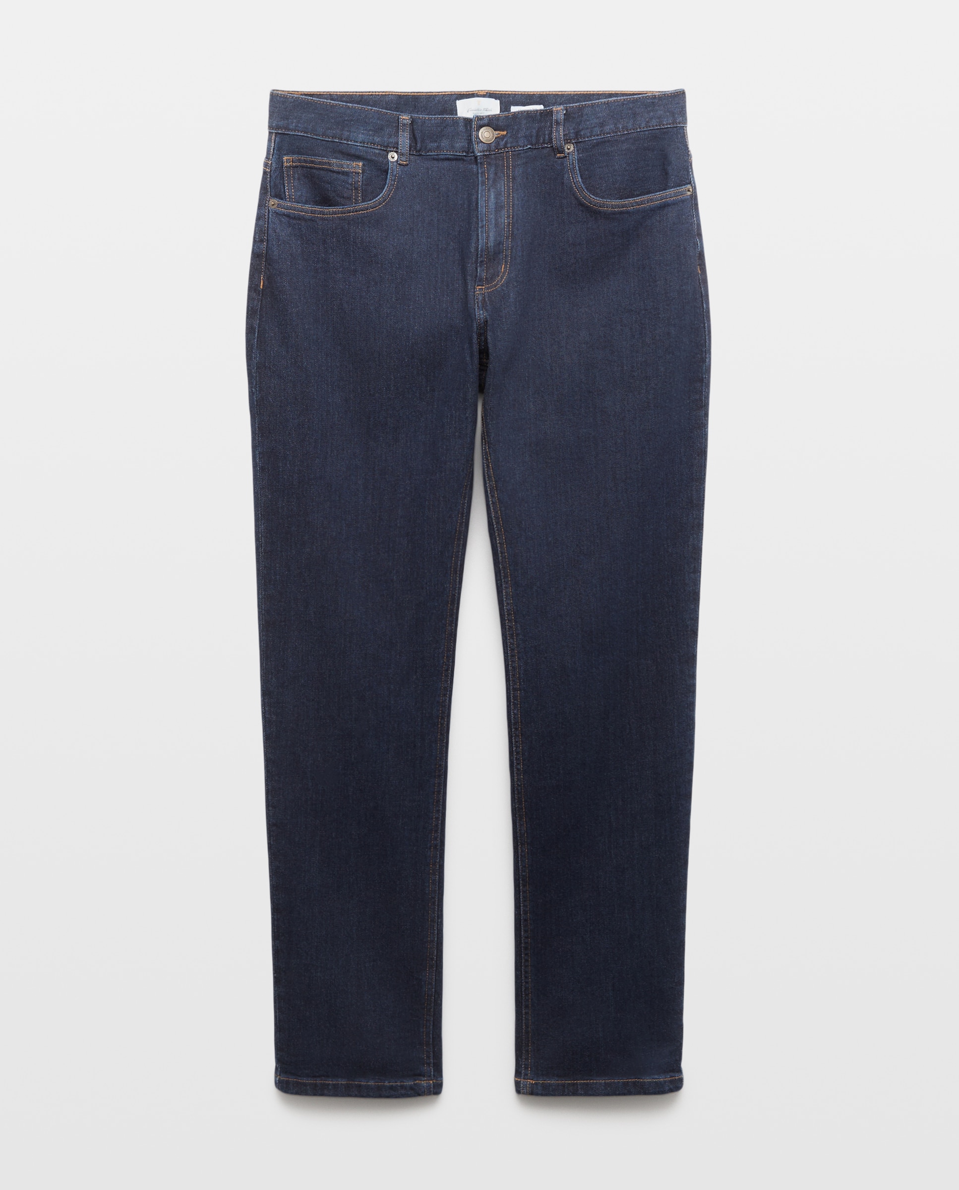 Imagen 4 de Pantalón denim regular fit hombre - Emidio Tucci - Azul oscuro Azul oscuro