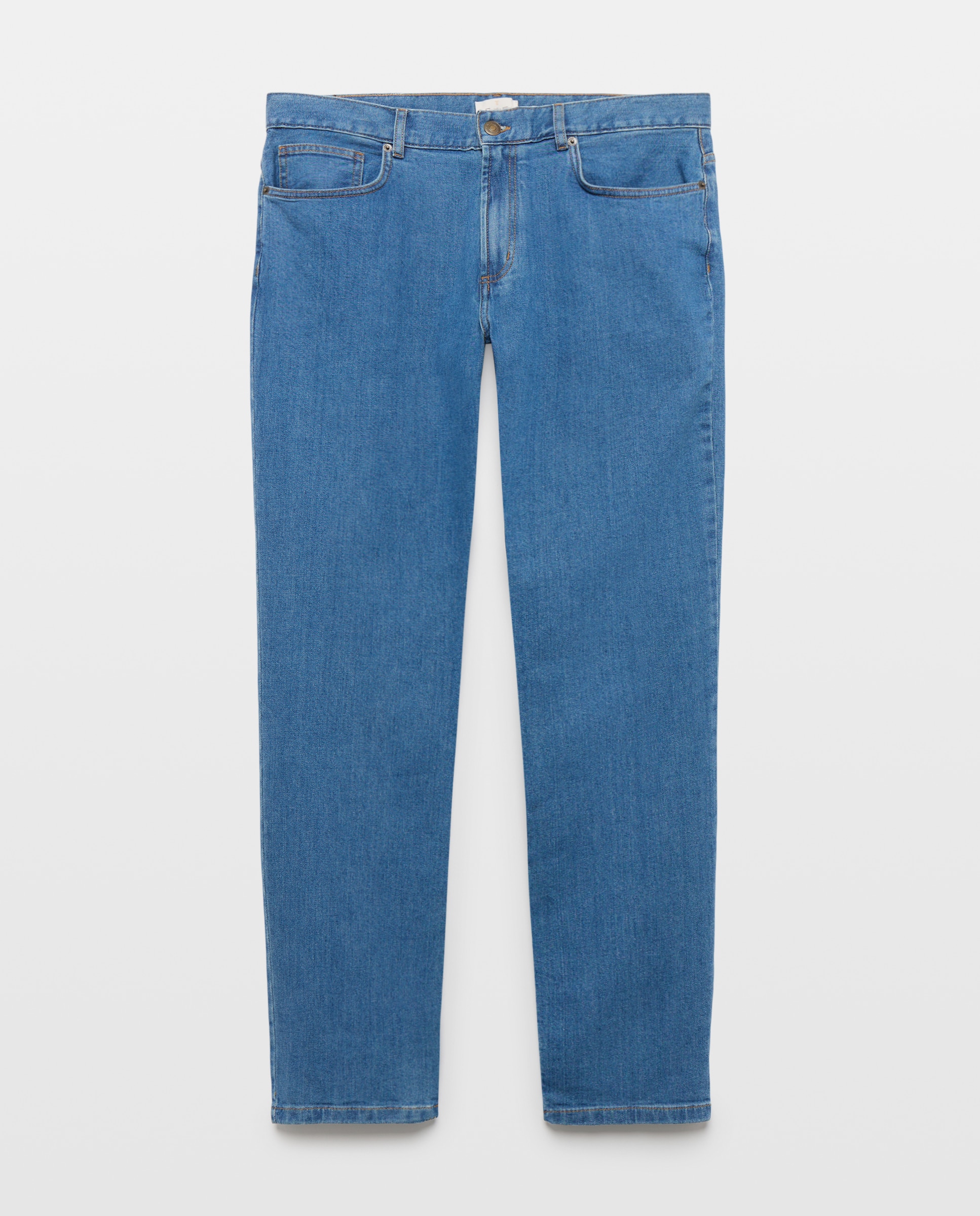 Imagen 4 de Pantalón denim regular fit hombre - Emidio Tucci - Azul Azul