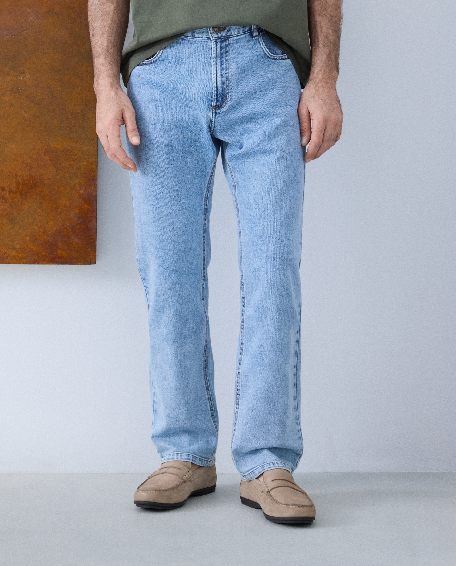 Jeans de 5 Bolsos Azul-claro-2