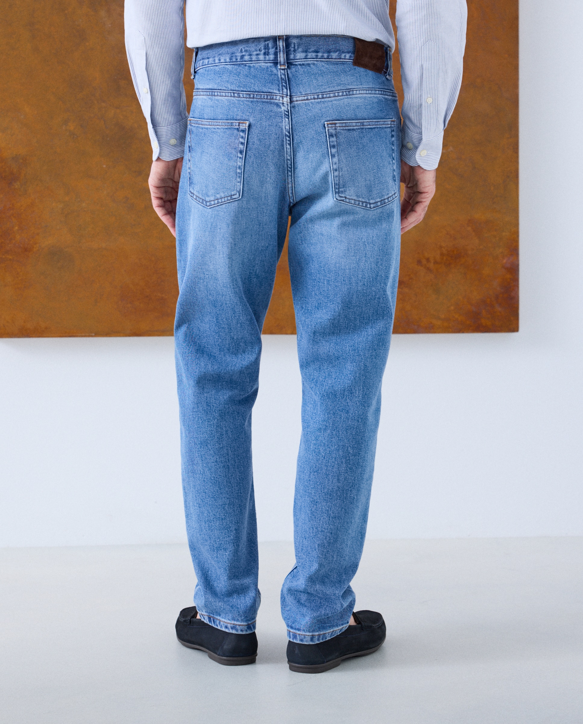 Jeans de 5 Bolsos Azul-3