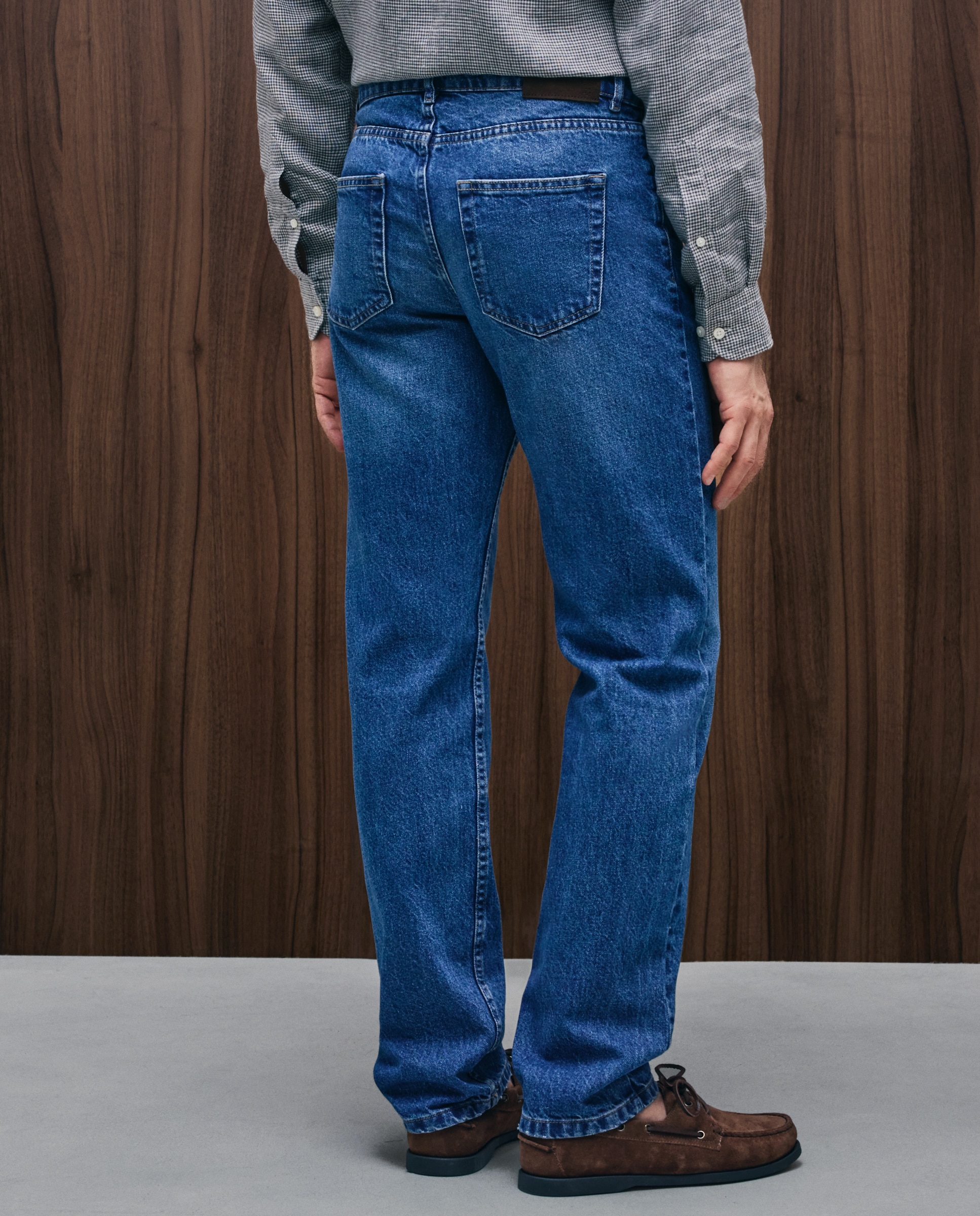 Pantalón denim regular fit botones hombre - Emidio Tucci - Azul marino Azul marino-3