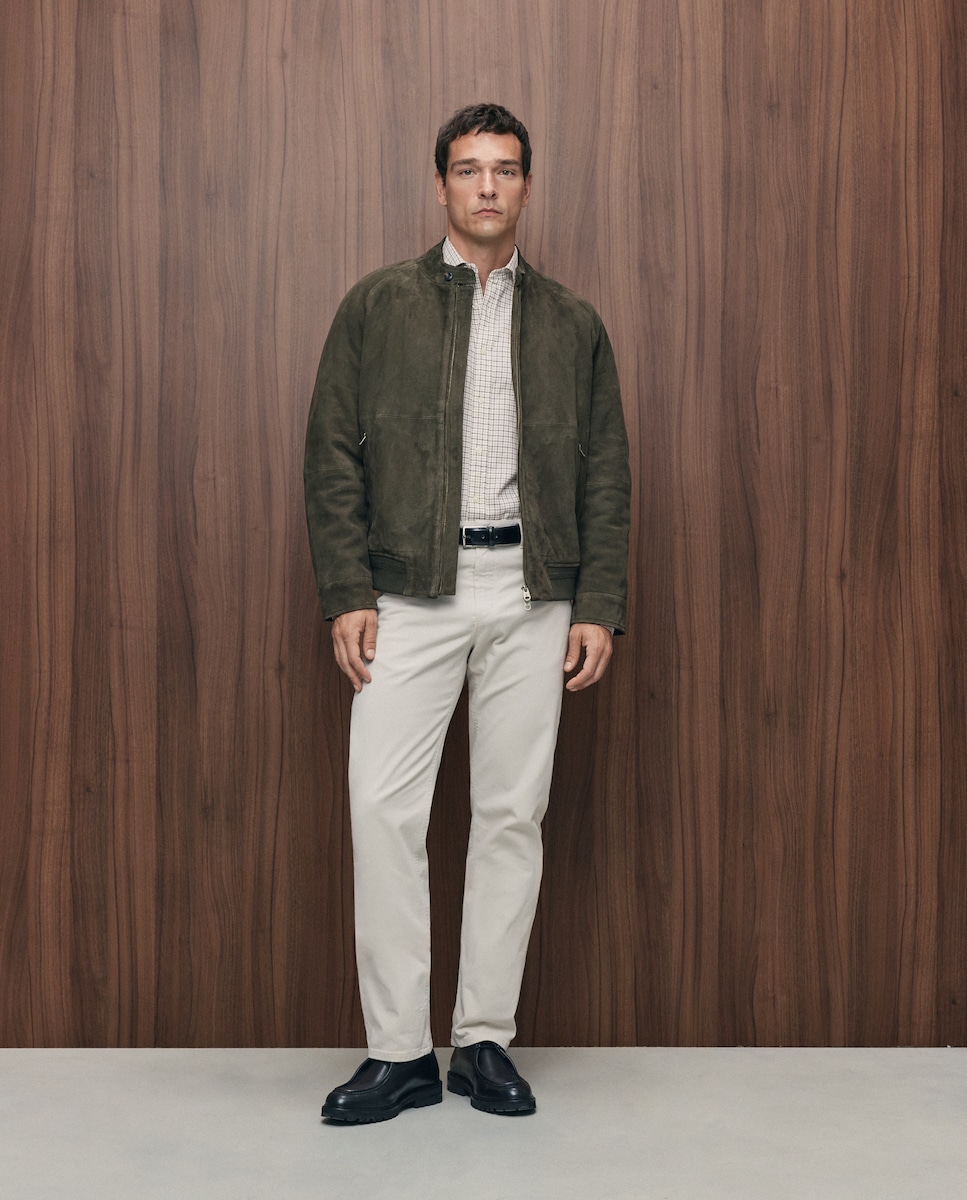 Imagen 0 de Pantalón 5 bolsillos regular fit twill hombre Piedra