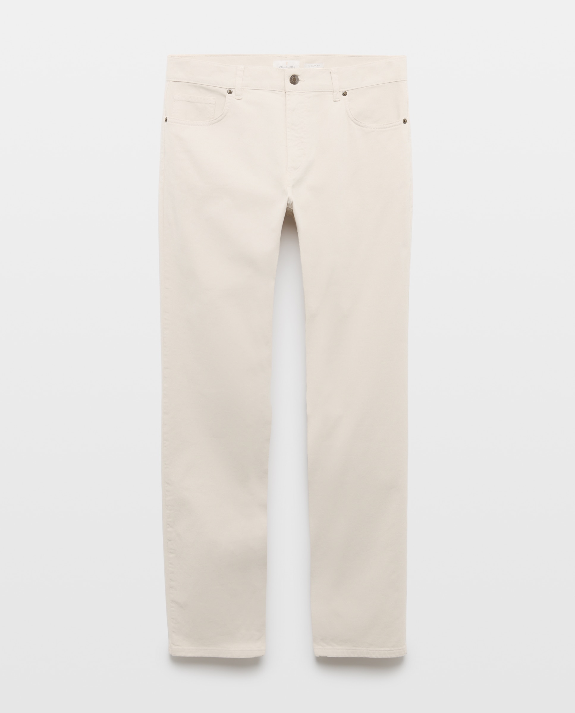 Calças de 5 Bolsos Regular Fit Pedra-4