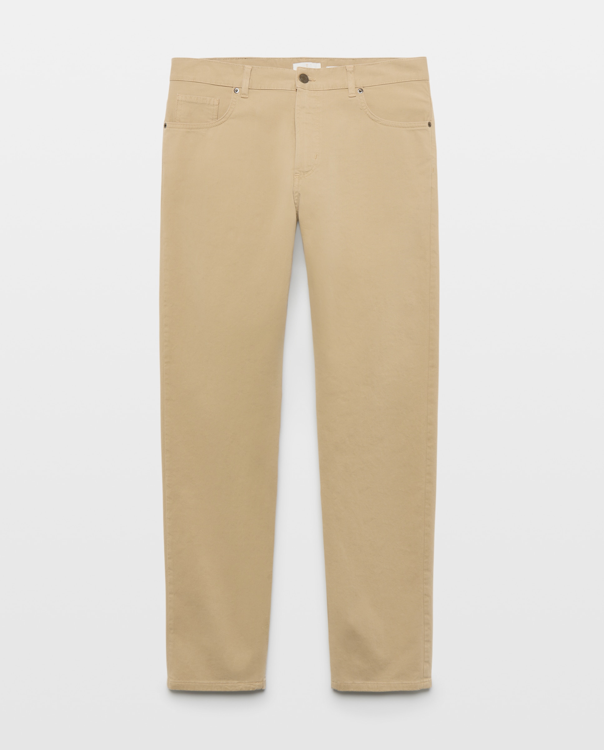 Pantalón 5 bolsillos slim fit twill hombre - Emidio Tucci - Camel Camel-4