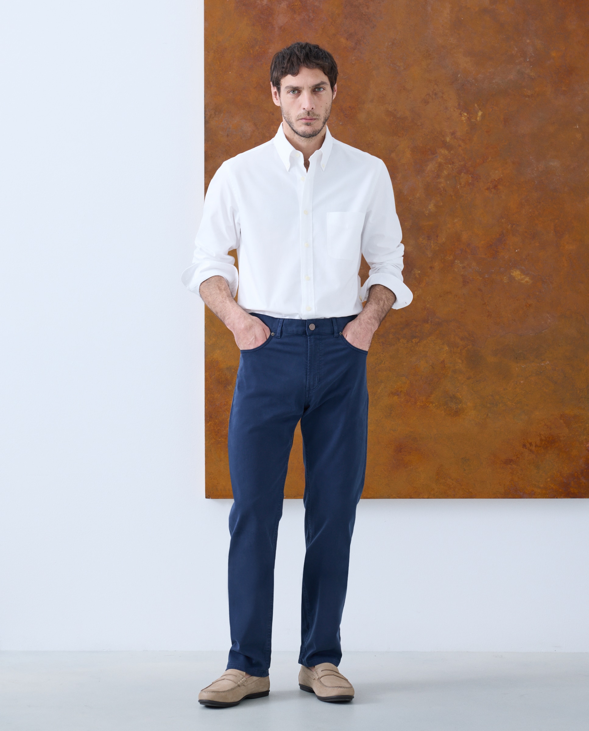 Pantalón de hombre 5 bolsillos - Emidio Tucci - Azul marino Azul marino-1