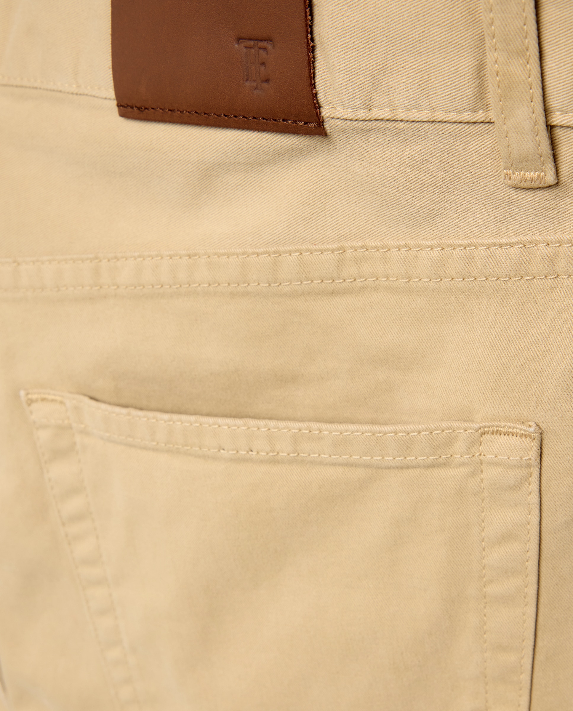 Pantalón 5 bolsillos slim fit twill hombre - Emidio Tucci - Marrón Marrón-5