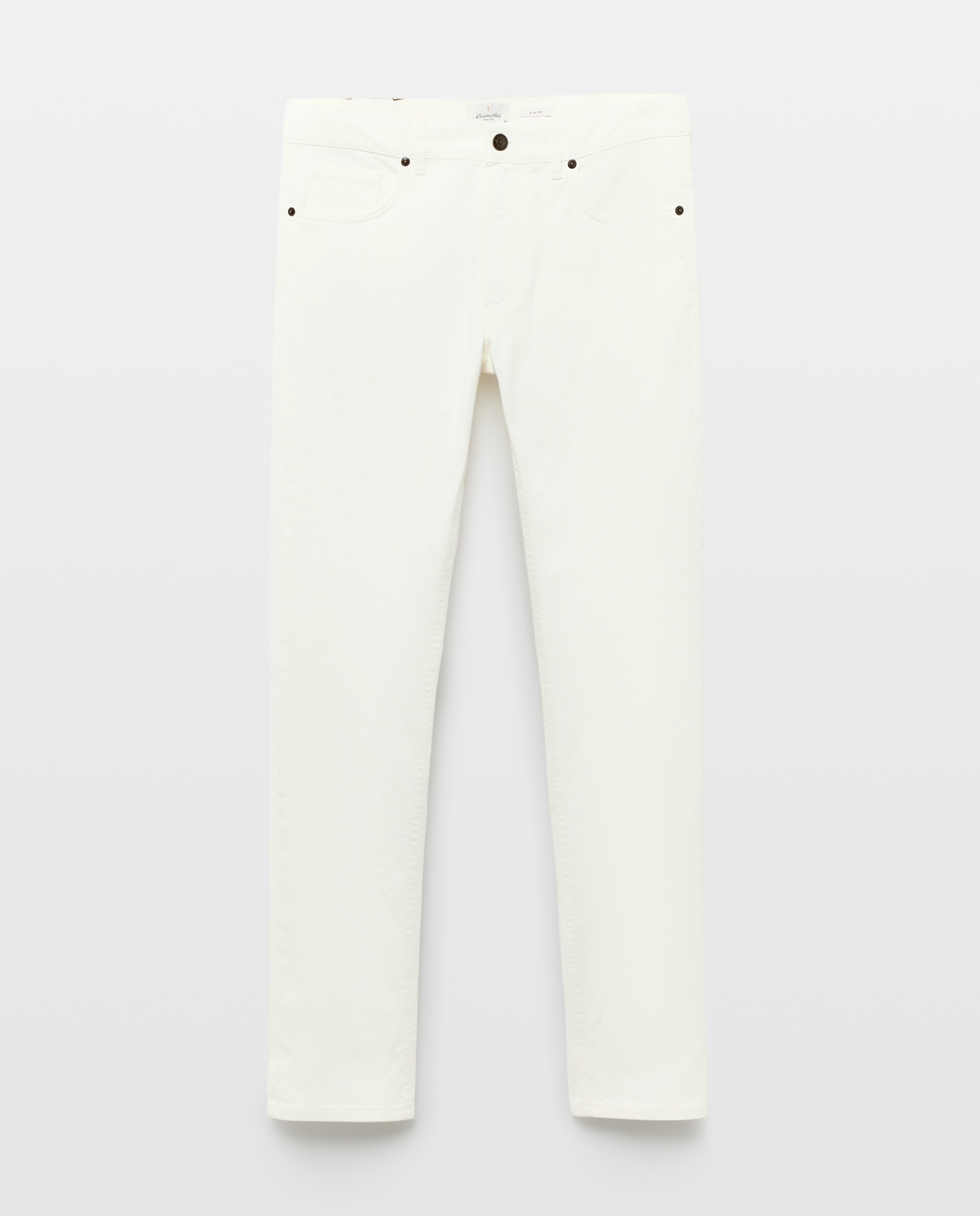 Pantalón 5 bolsillos slim fit twill hombre - Emidio Tucci - Azul marino Azul marino-4