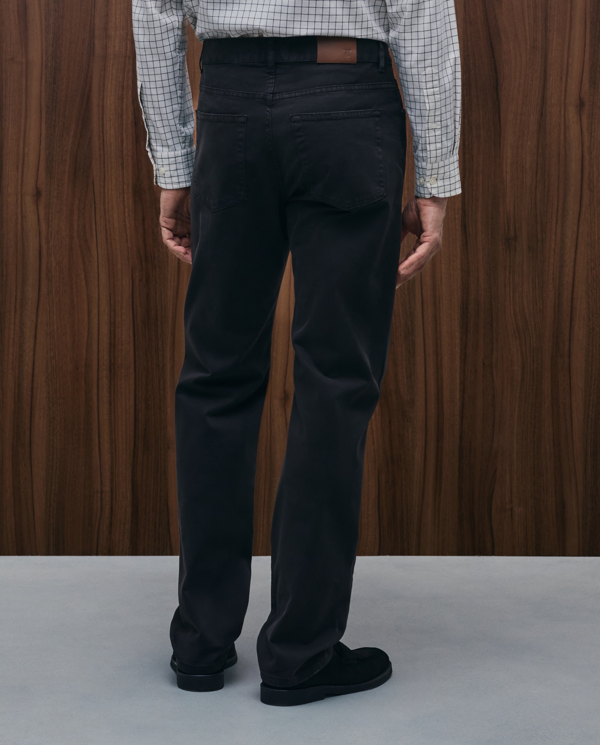 Pantalón 5 bolsillos regular fit twill hombre - Emidio Tucci - Marrón Marrón-3