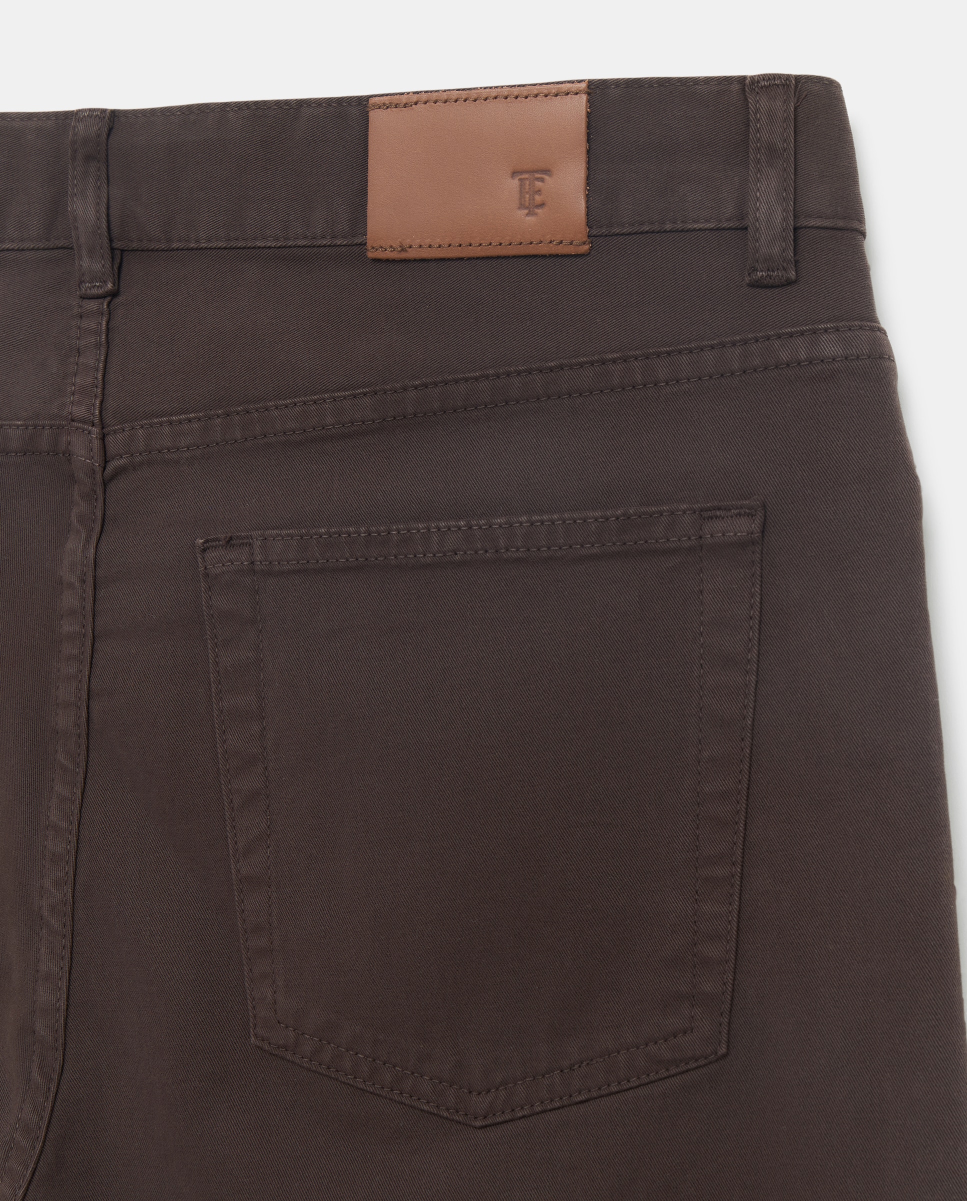 Pantalón 5 bolsillos slim fit twill hombre - Emidio Tucci - Marrón Marrón-5