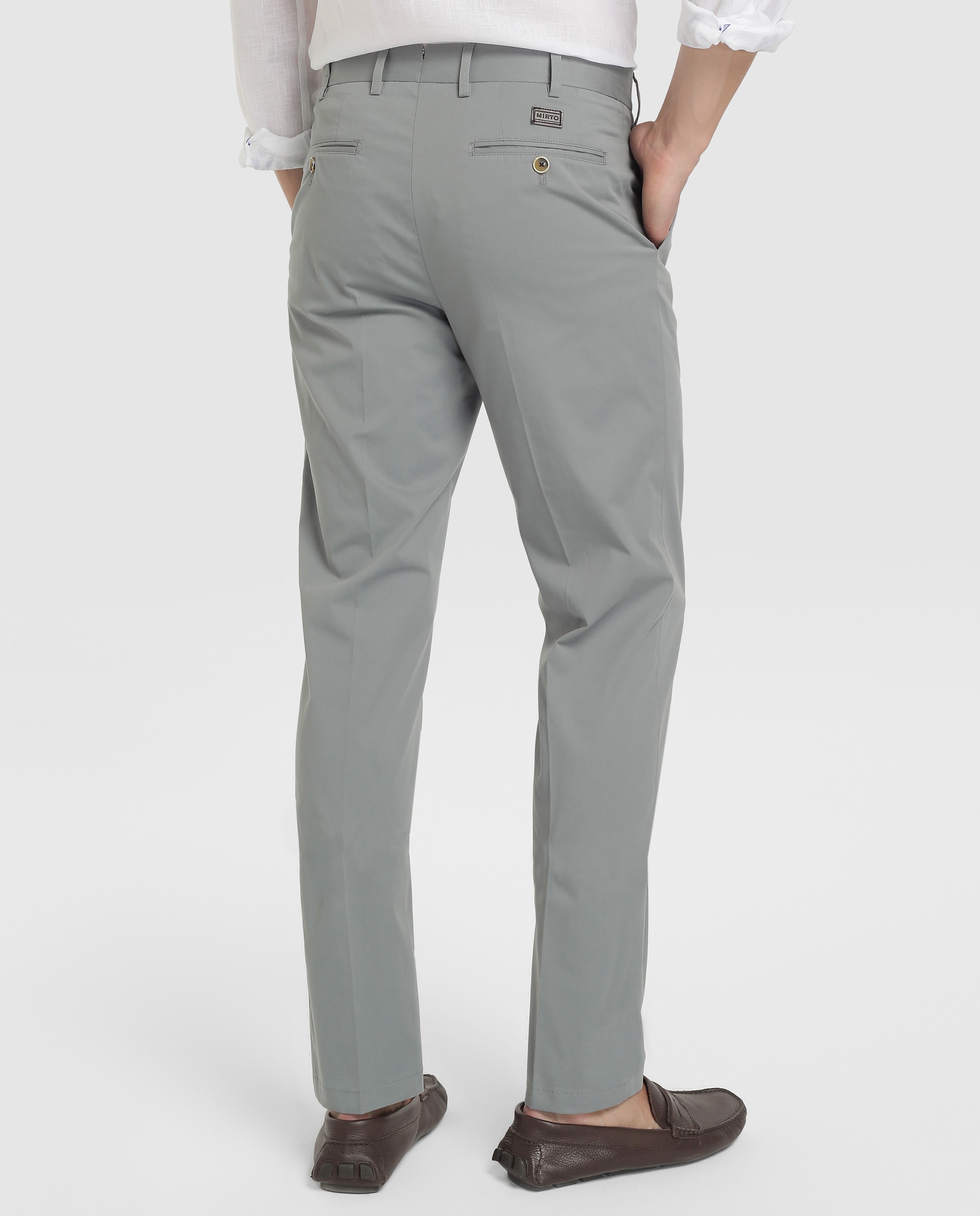Calças chino de homem Mirto regular cinzentas Cinzento-2