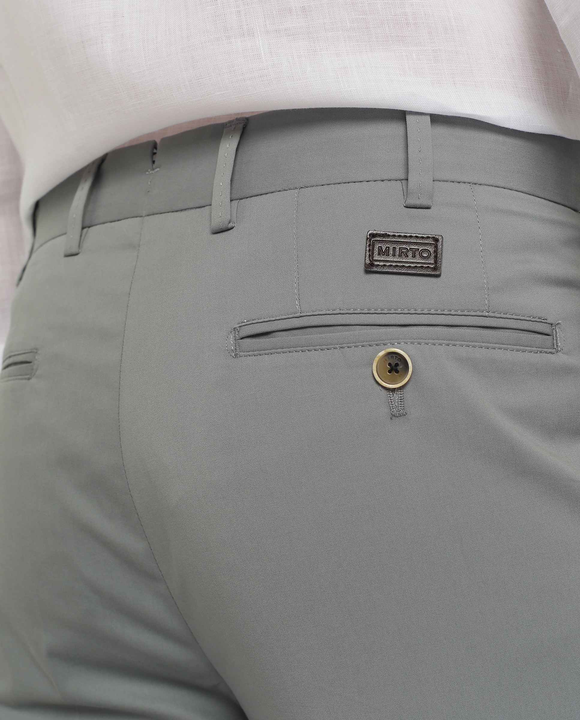 Calças chino de homem Mirto regular cinzentas Cinzento-3