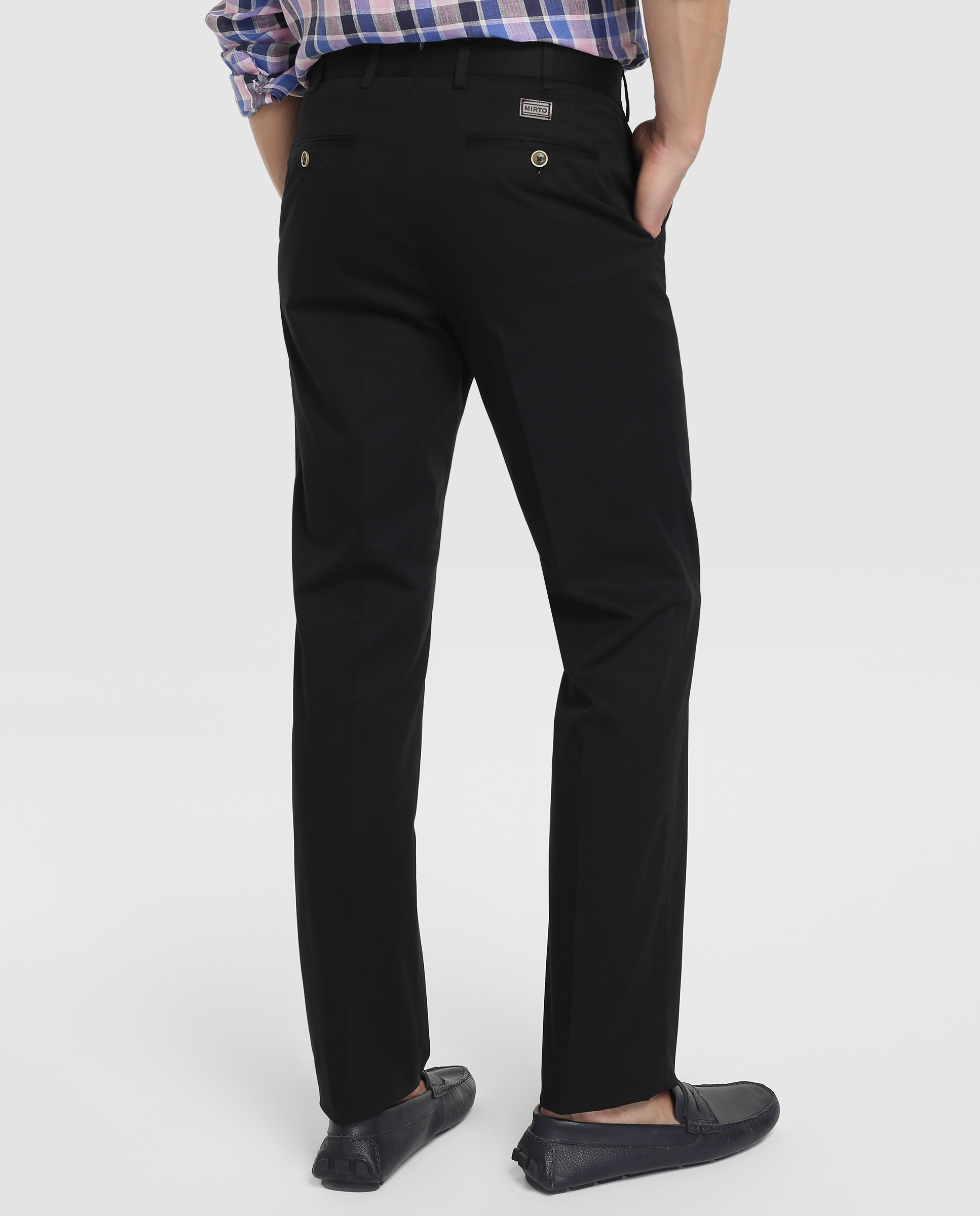 Calças chino de homem Mirto regular pretas Preto-2