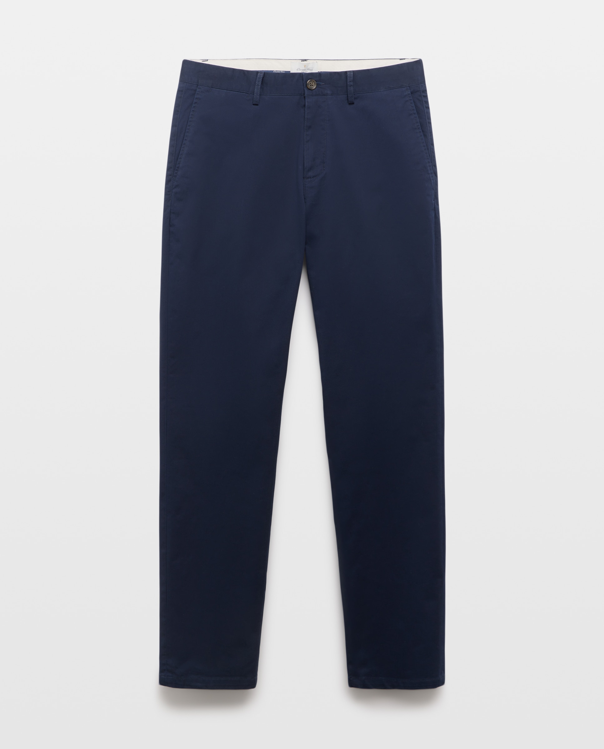 Pantalón chino slim fit twill hombre - Emidio Tucci - Azul marino Azul marino-4
