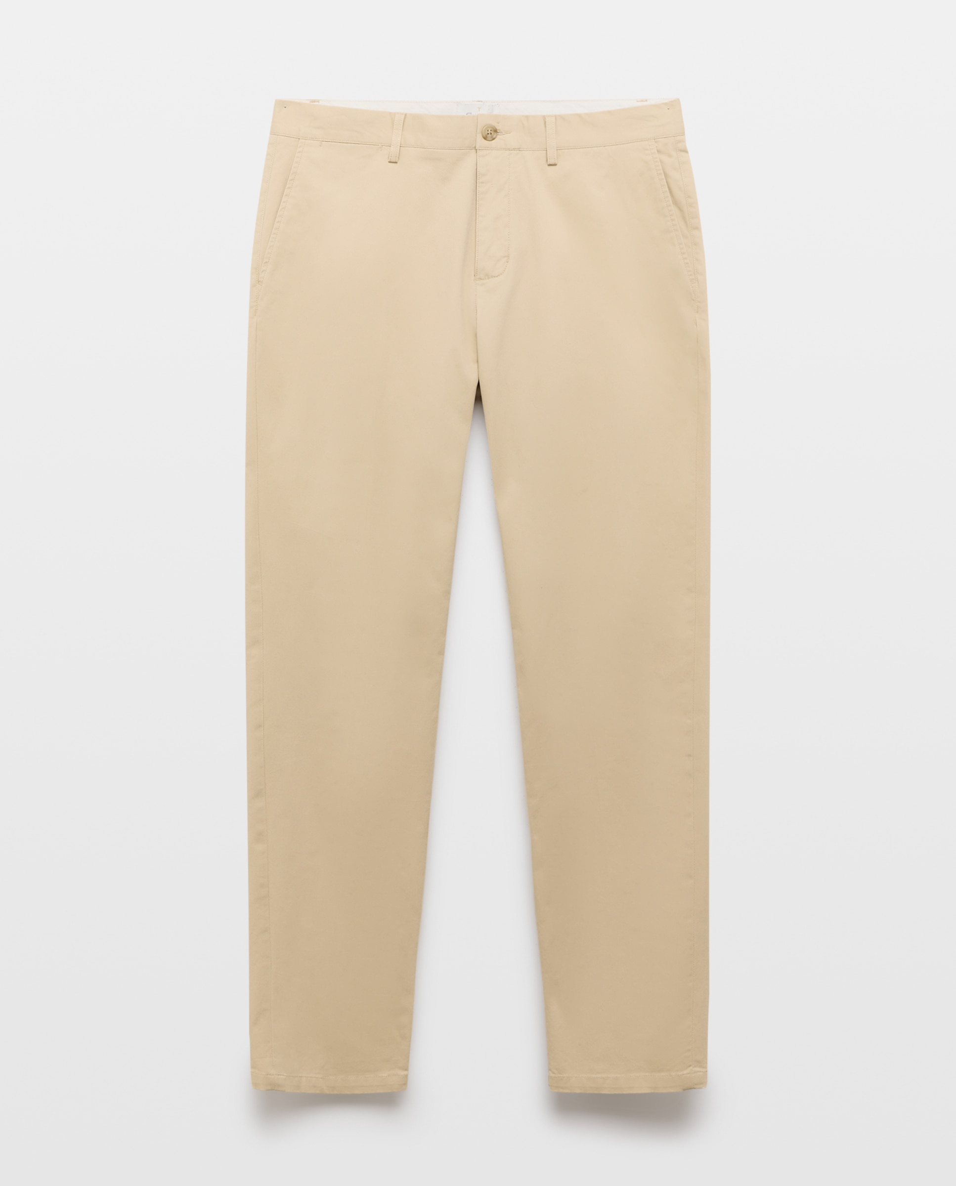Pantalón chino slim fit twill hombre - Emidio Tucci - Beige Beige-4