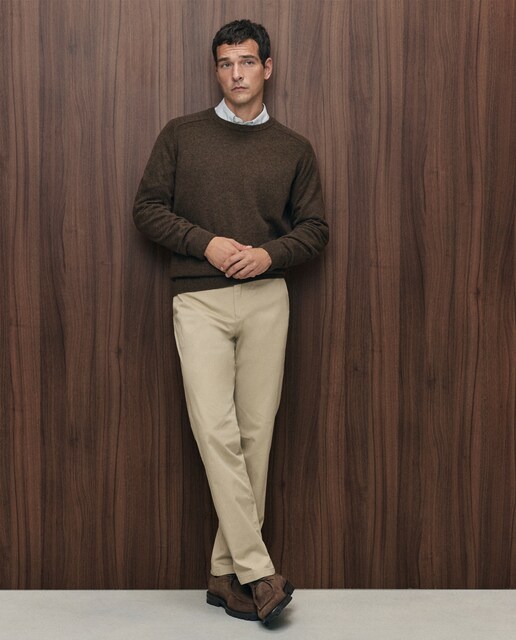 Pantalón chino regular fit twill hombre
