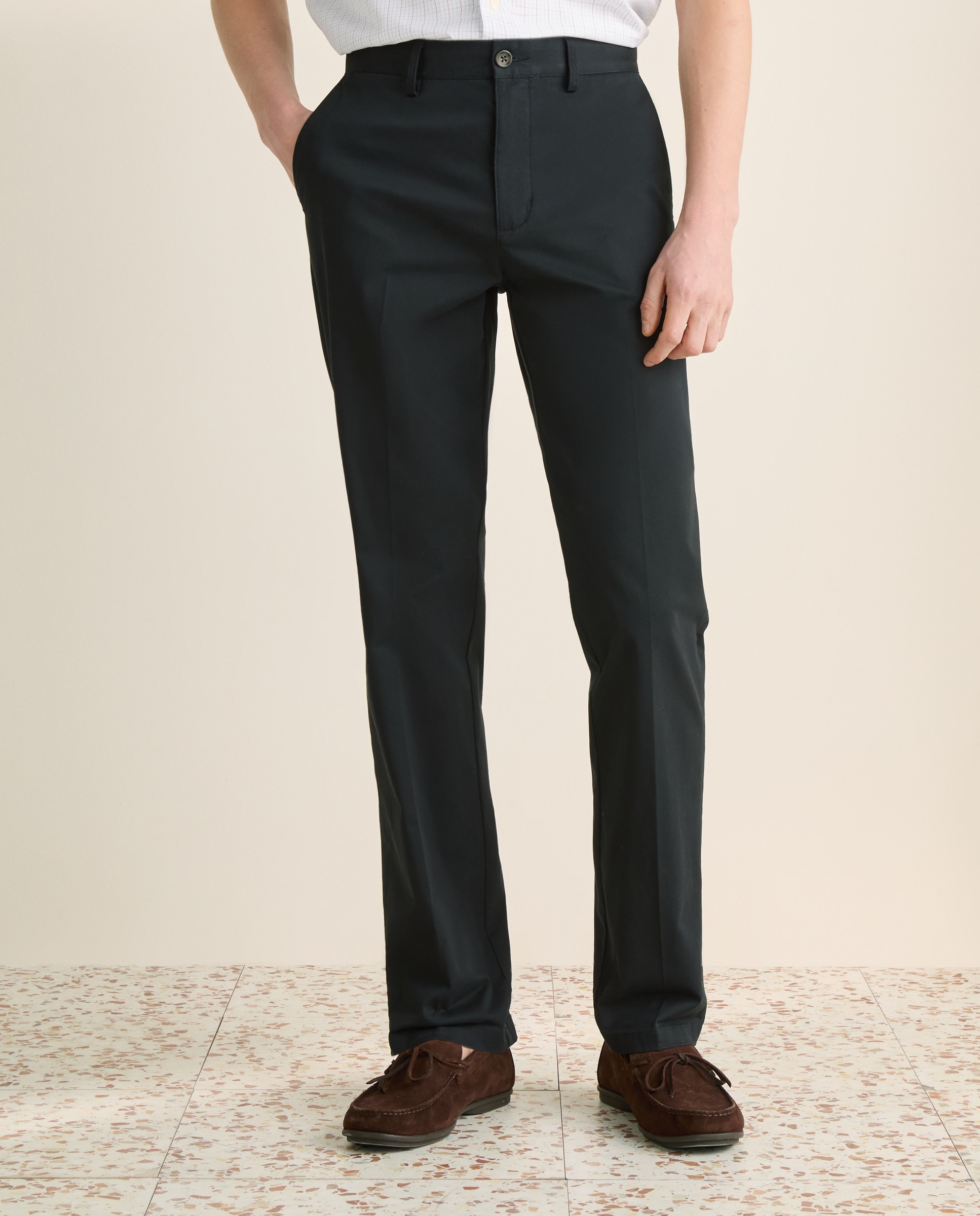 Pantalón chino regular fit twill hombre - Emidio Tucci - Negro Negro-2