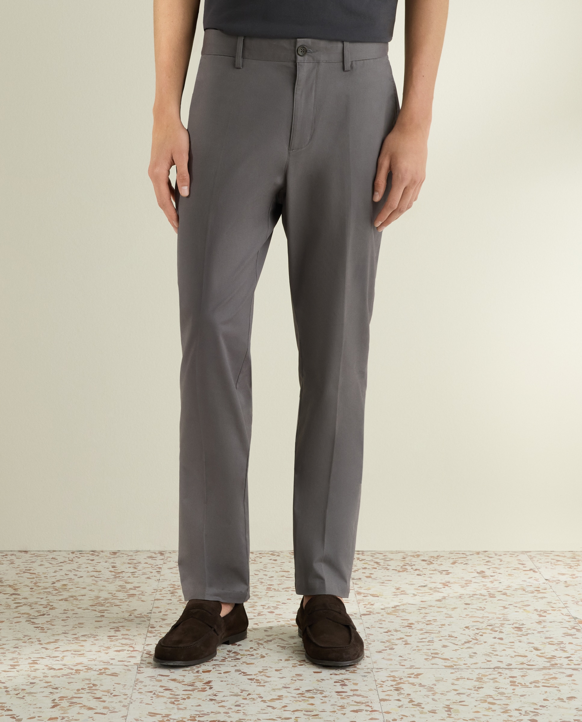 Pantalón de hombre sport Fit Slim - Emidio Tucci - Gris Gris-2