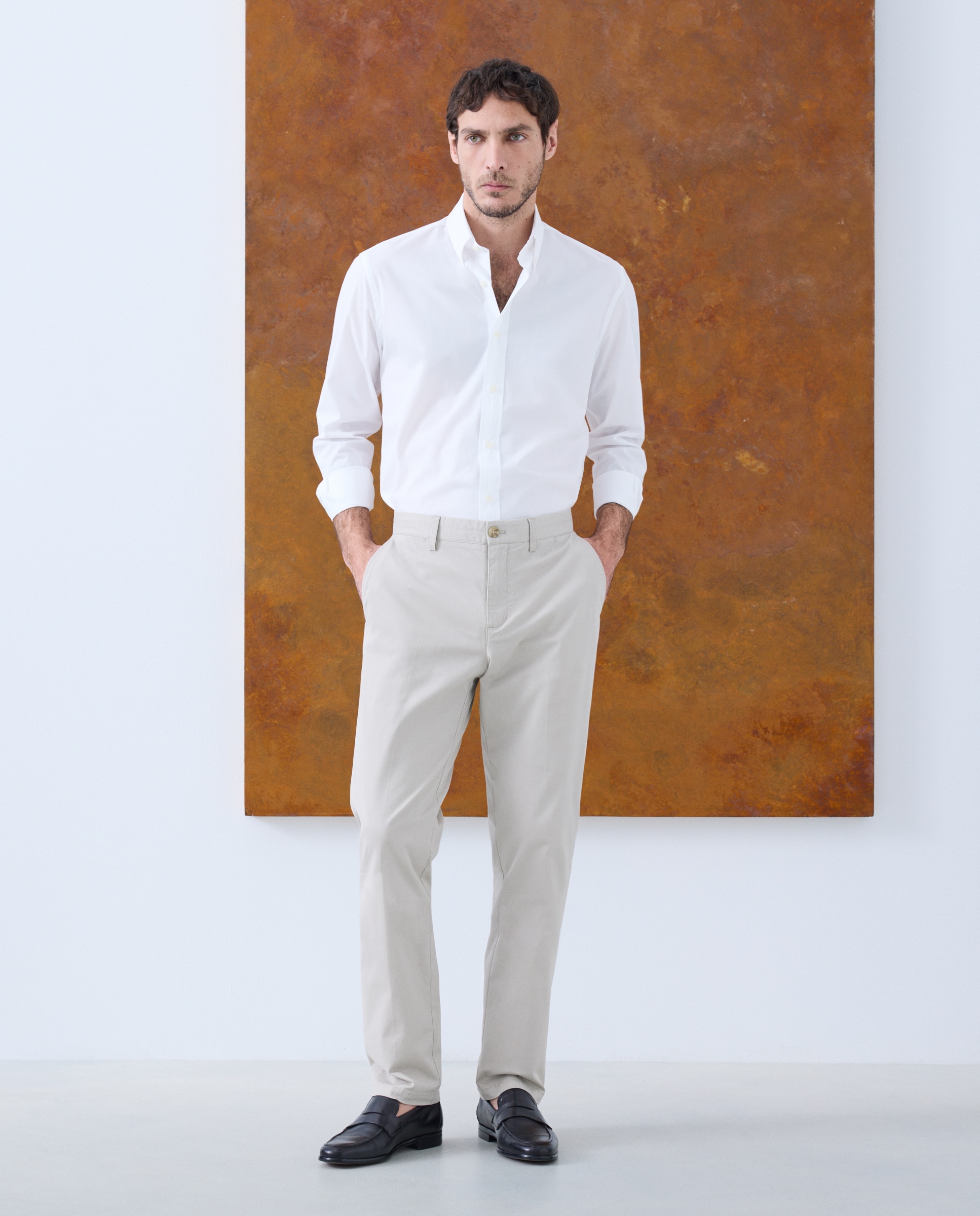 Calças Desportivas Slim Fit Cinzento-1