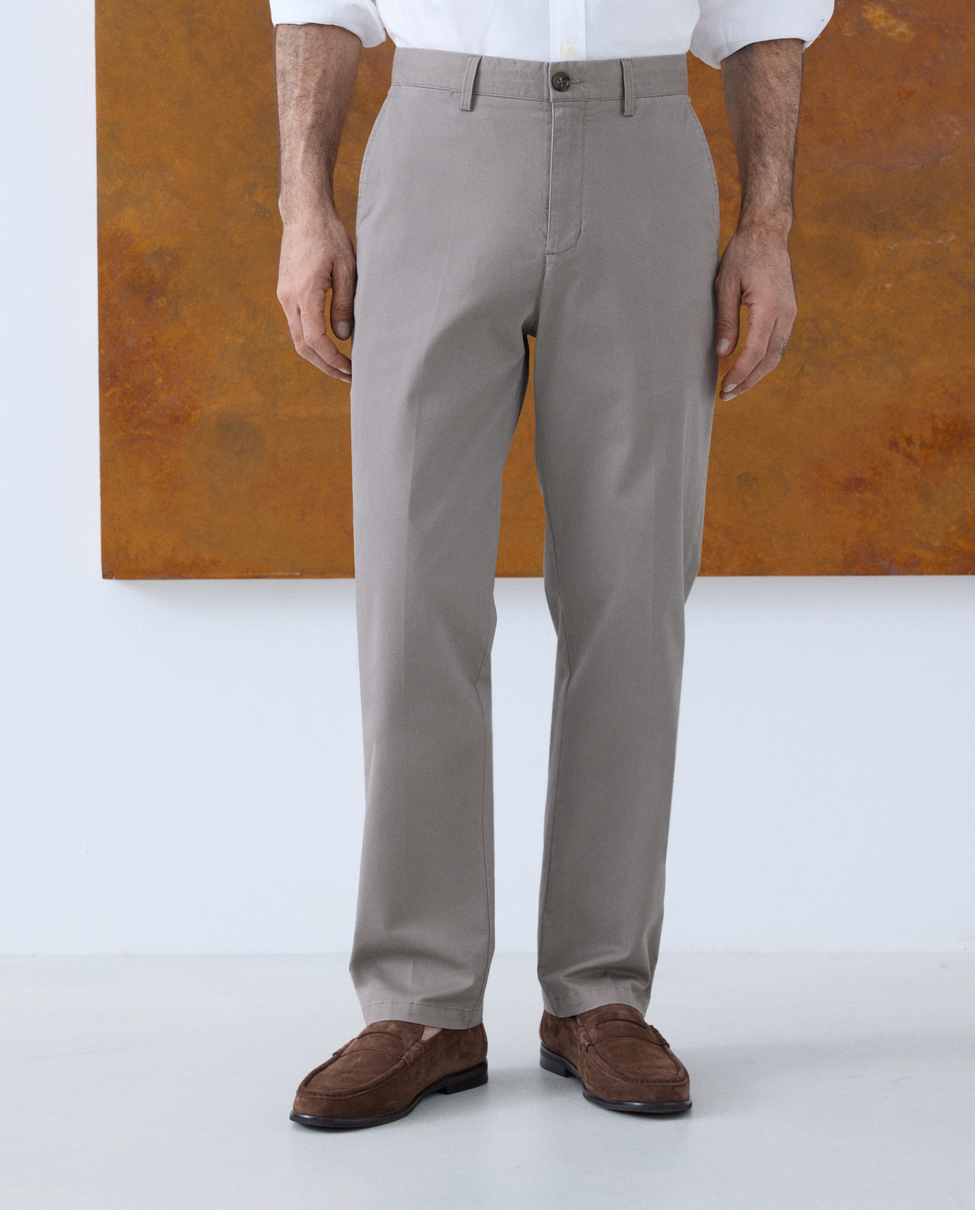 Calças Desportivas Regular Fit Castanho-2