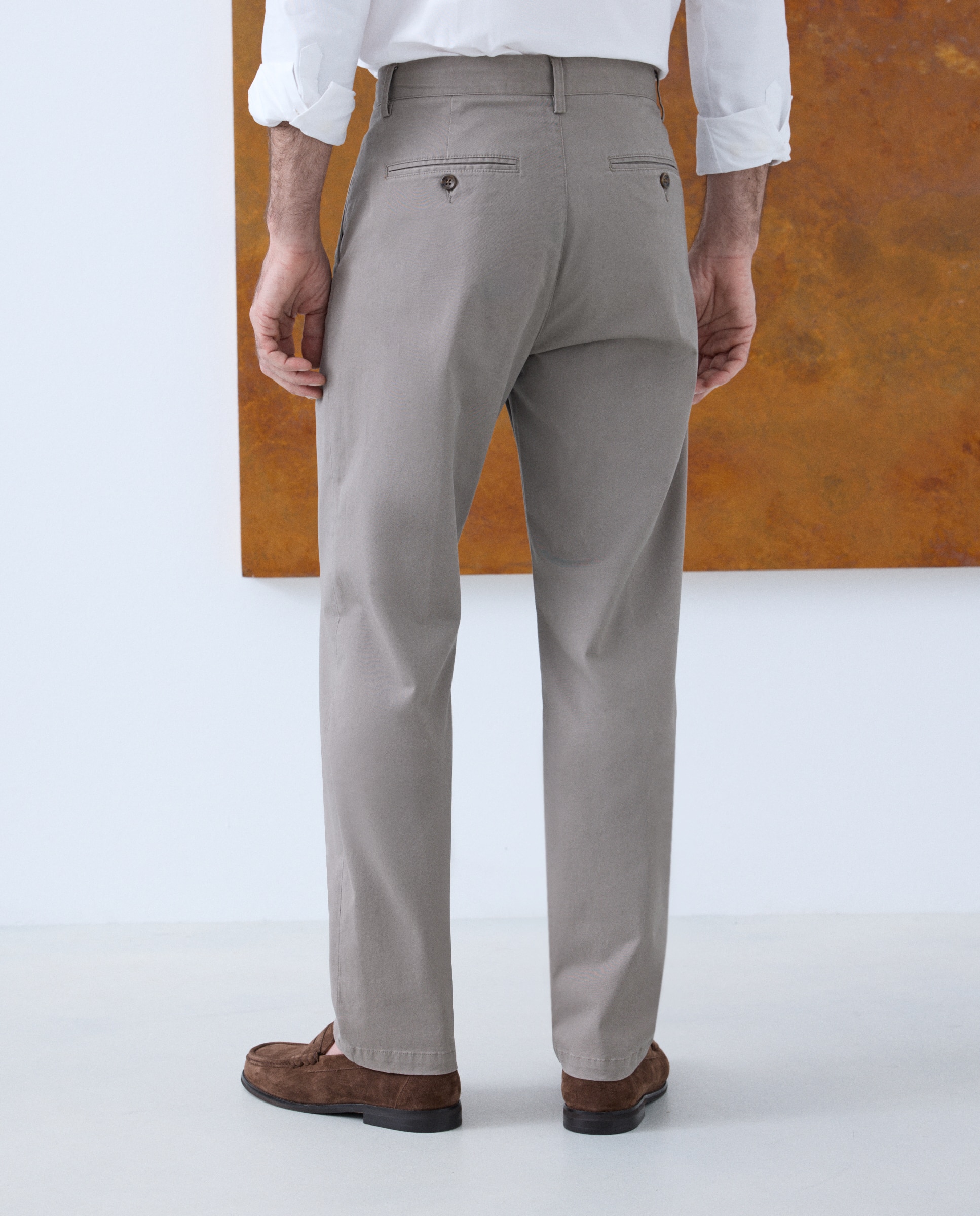 Calças Desportivas Regular Fit Castanho-3