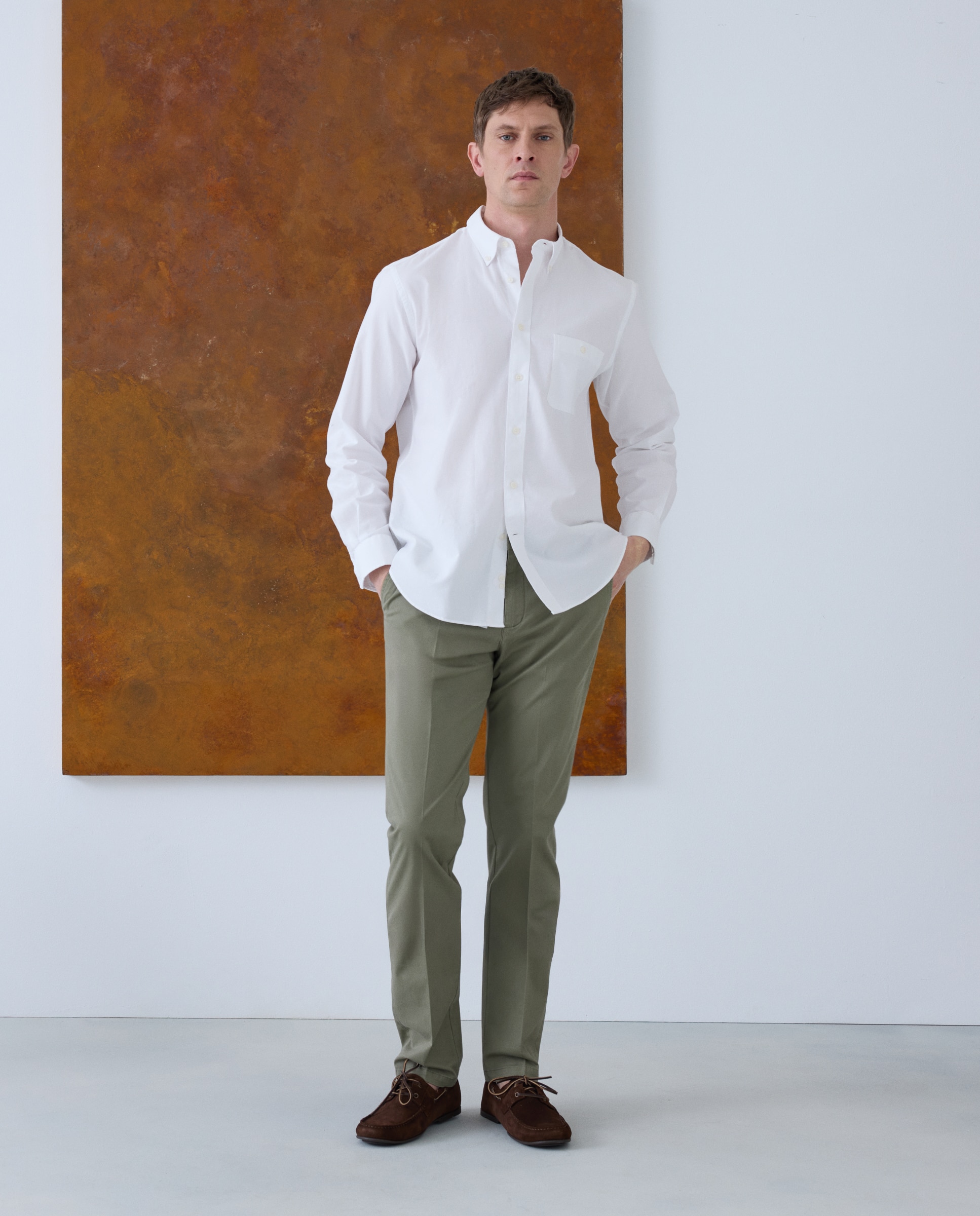 Imagem 1 de Calças Chino Slim Fit de Sarja