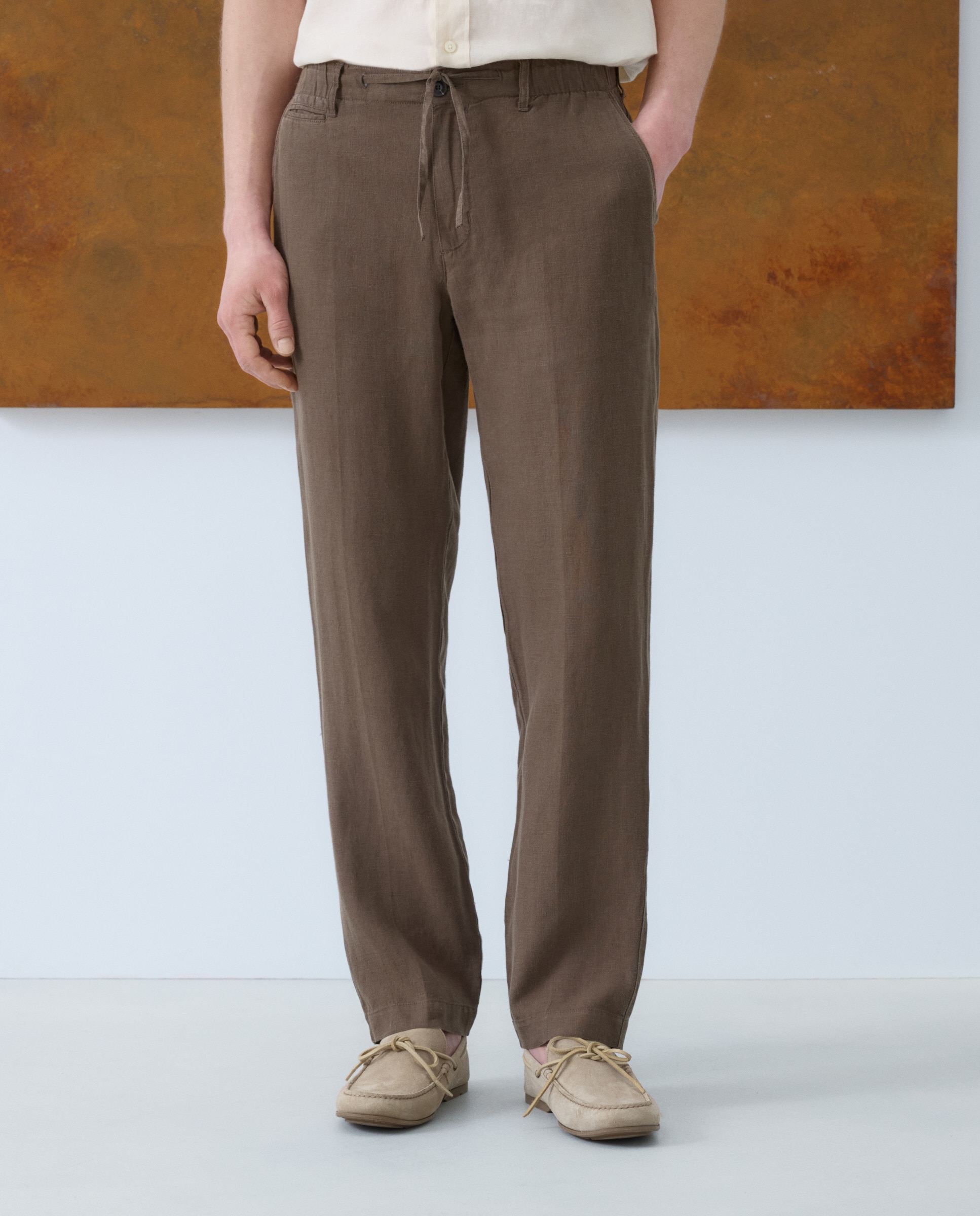 Pantalón de hombre sport Fit Regular - Emidio Tucci - Verde claro Marrón-2