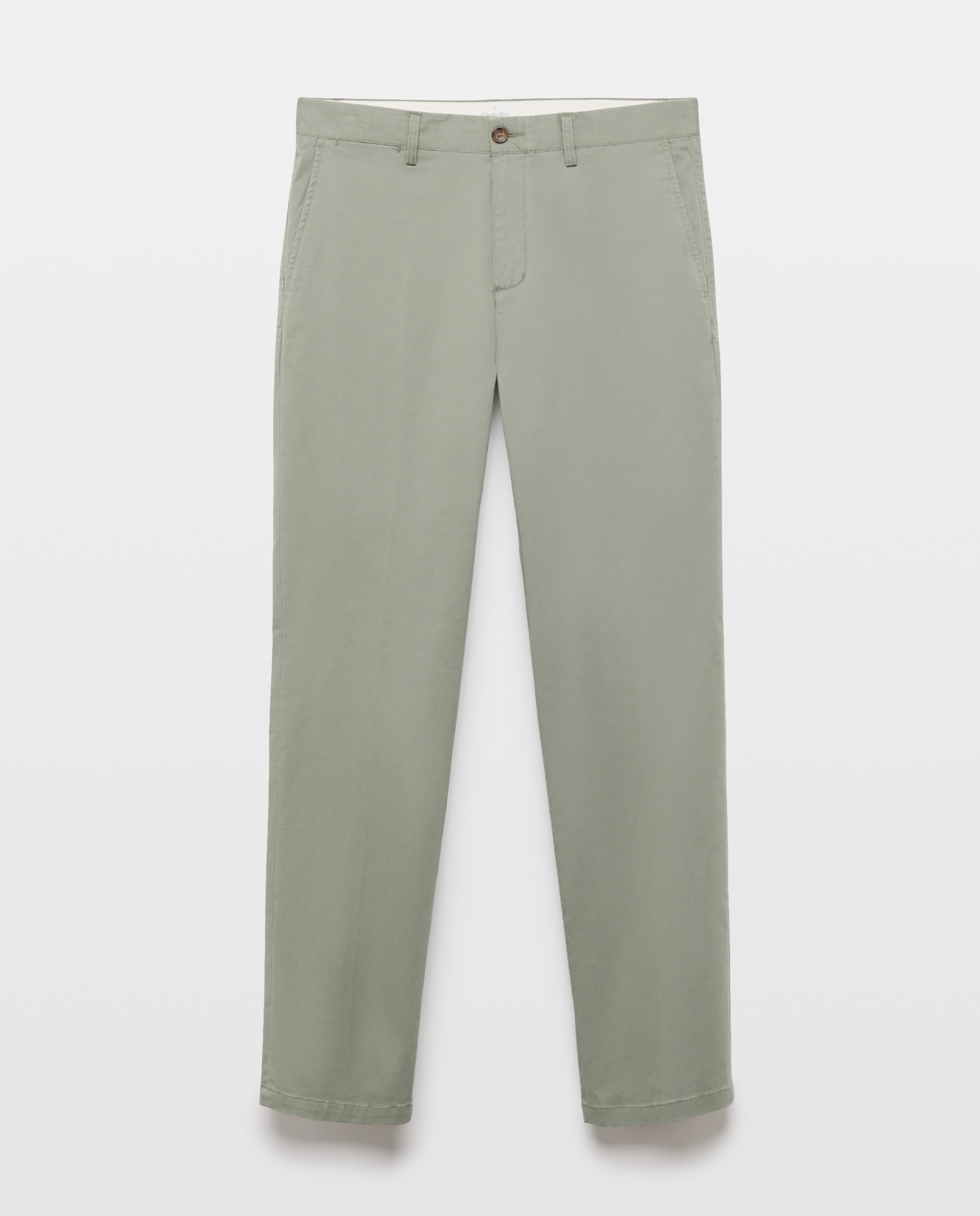Pantalón chino regular fit twill hombre - Emidio Tucci - Verde Verde-4