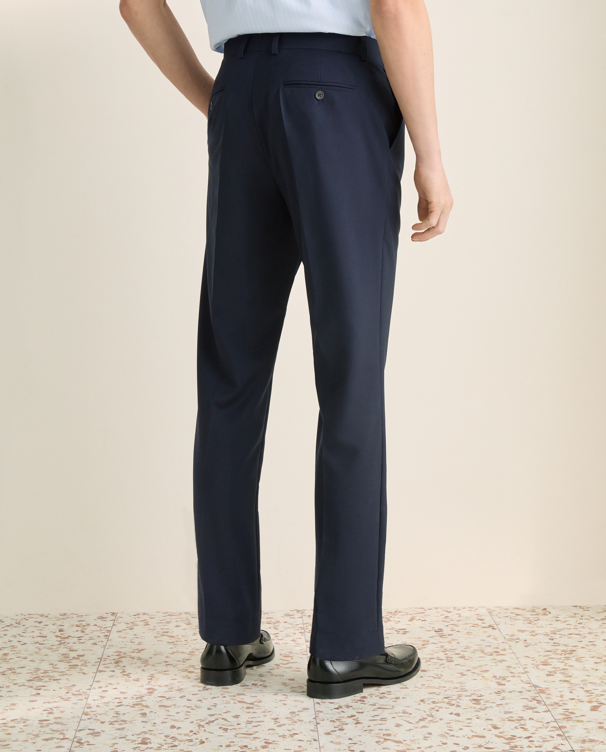 Calças Formais Regular Fit Azul-marinho-3