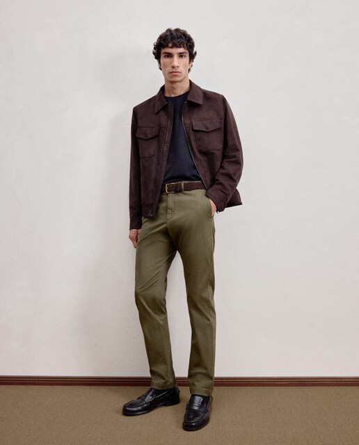 Imagem 0 de Calças Casual Slim de Algodão Elastómero