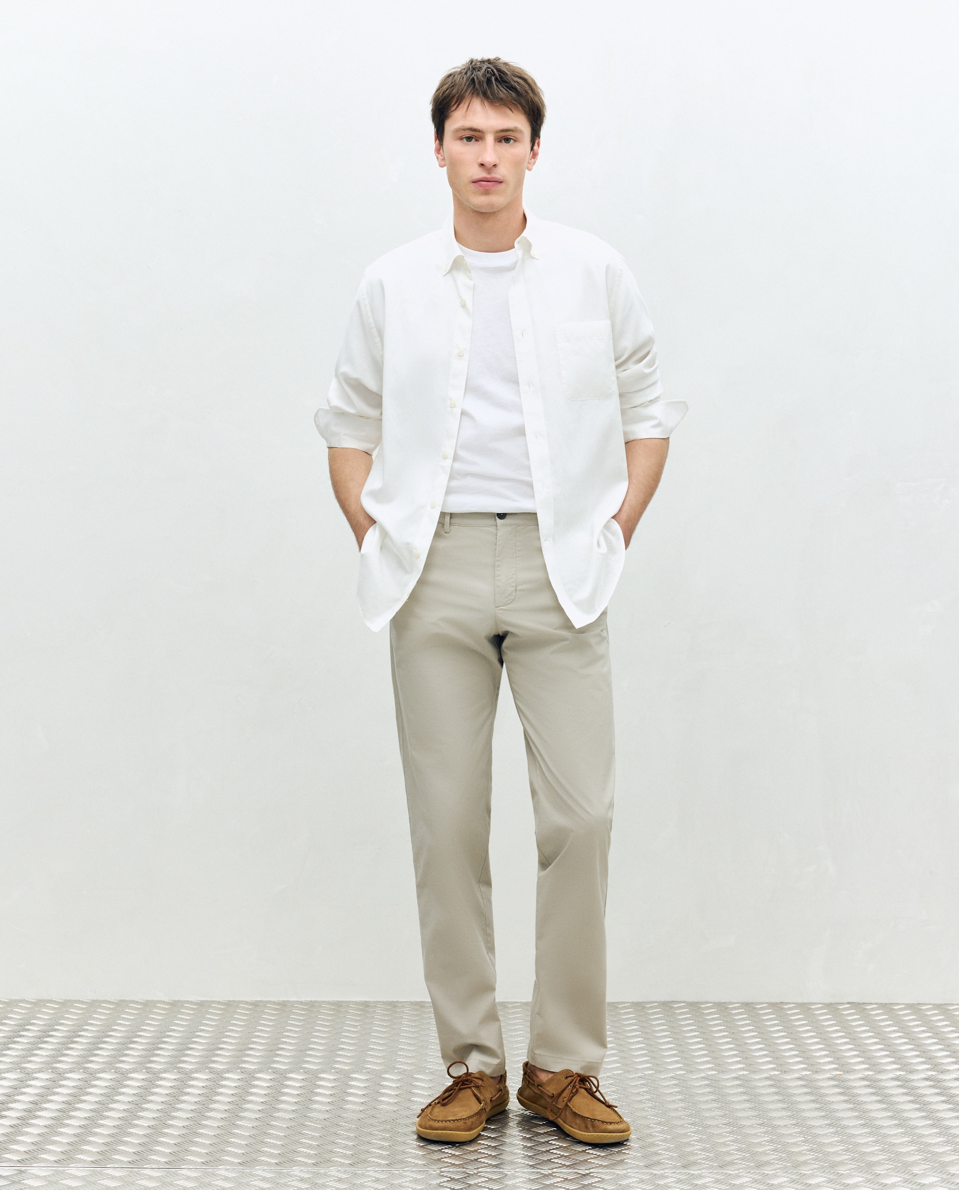 Calças Desportivas Regular Pedra-1