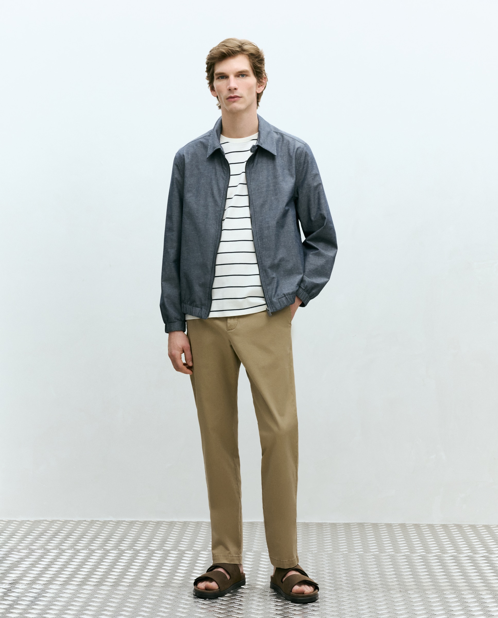Pantalón hombre de sport, regular algodón elastómero - Dustin - Camel Camel-1