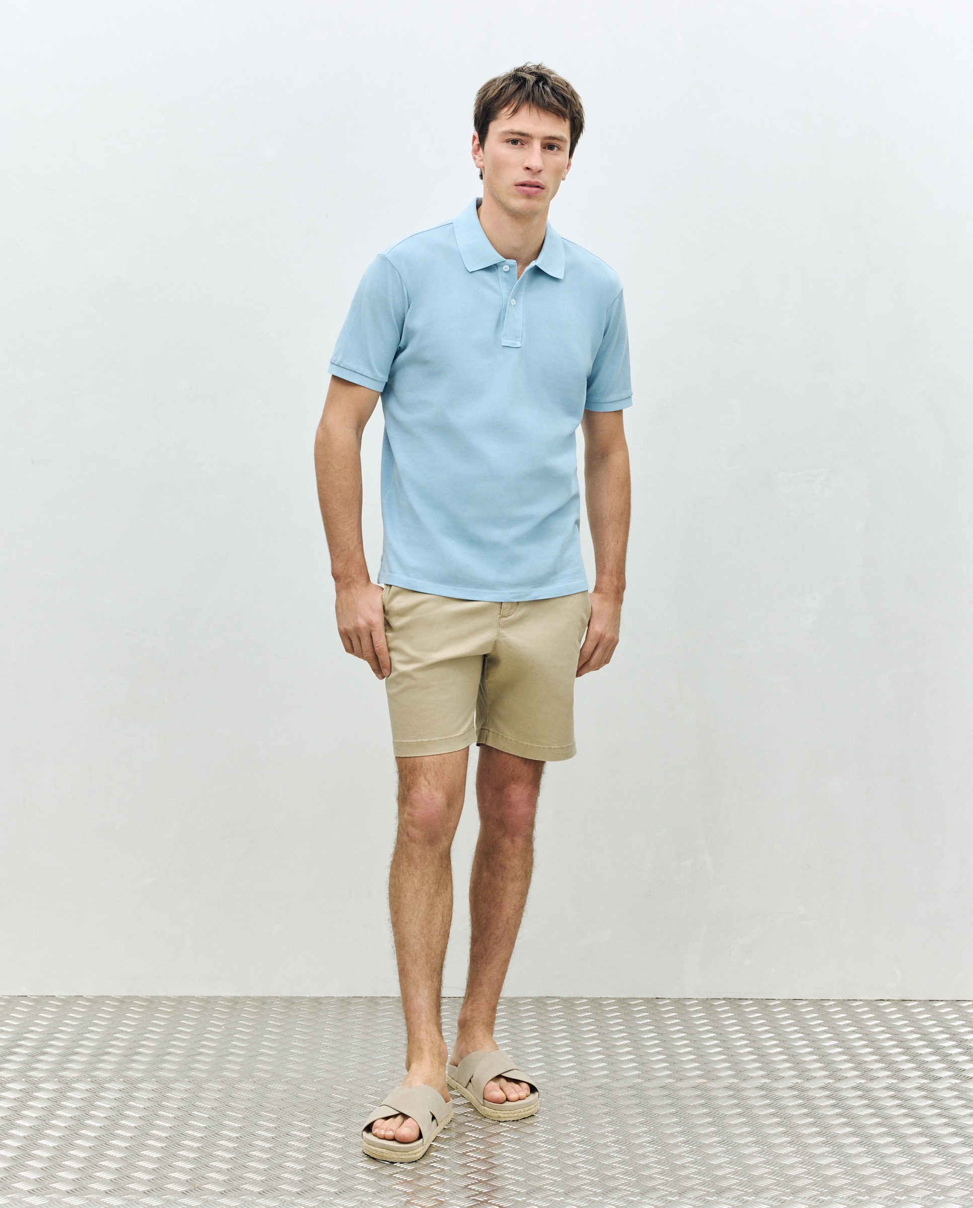 Bermudas Desportivas Básicas Regular 730 Camel-1