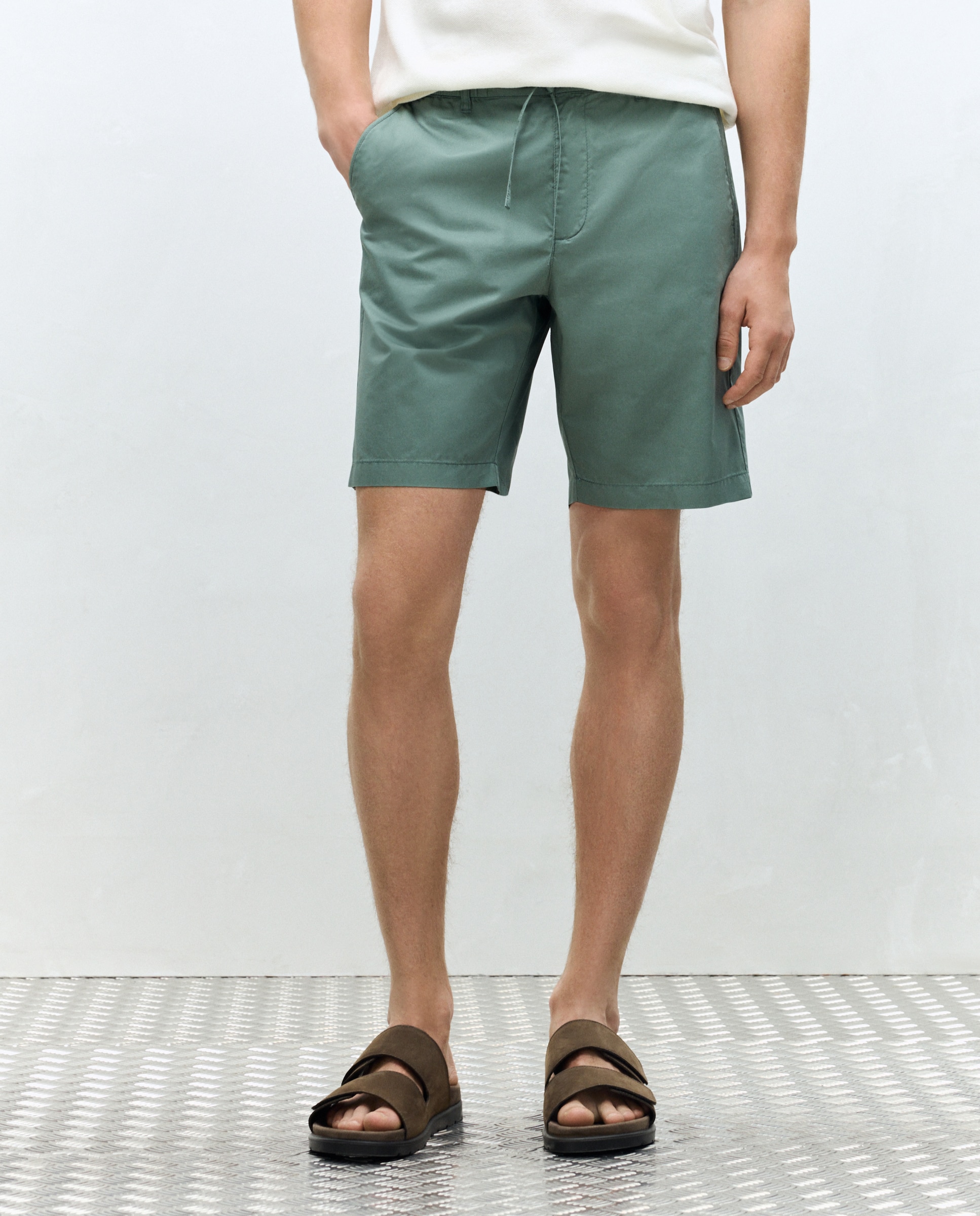 Bermuda ligera cintura gomas hombre - Dustin - Verde Pato Verde Pato-2