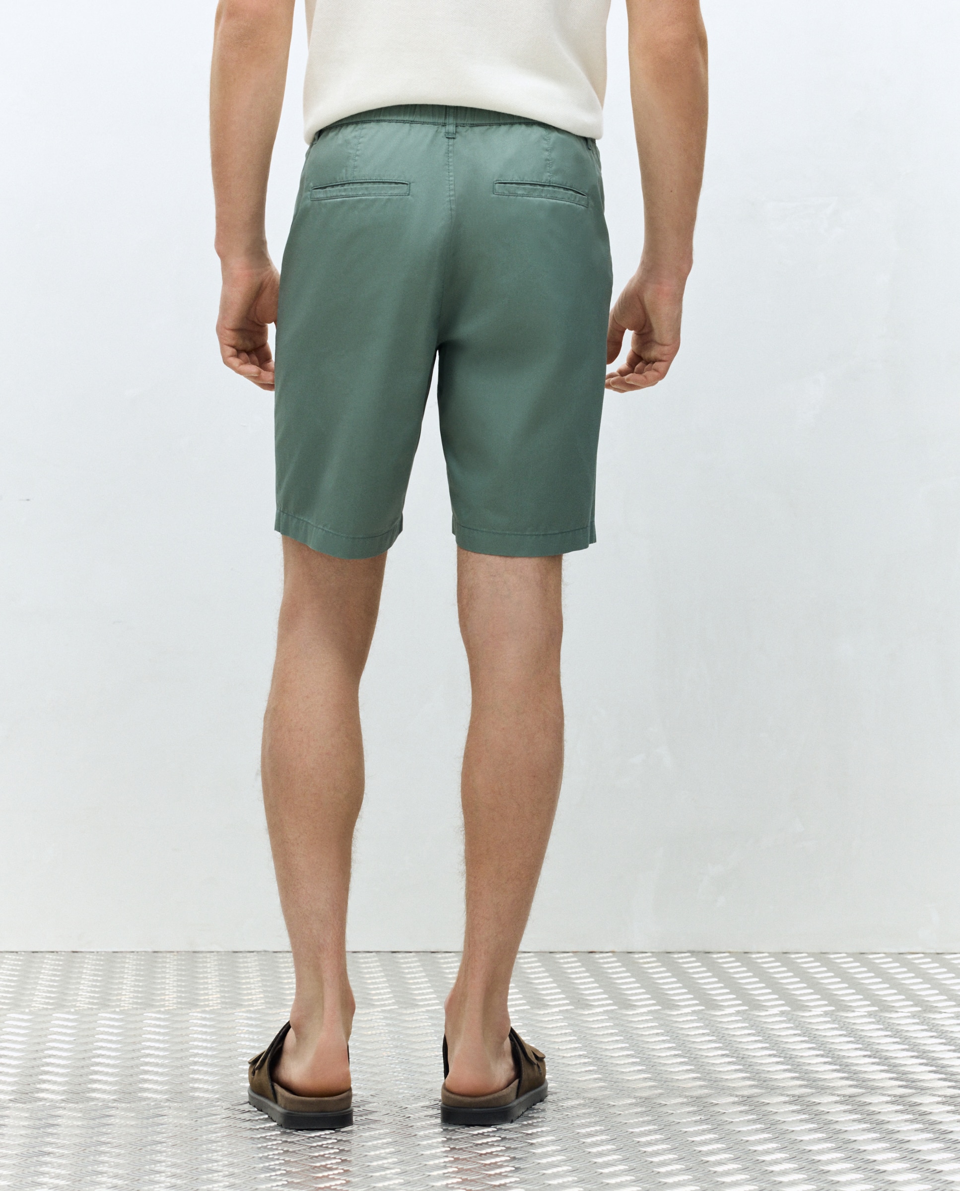 Bermuda ligera cintura gomas hombre - Dustin - Verde Pato Verde Pato-3