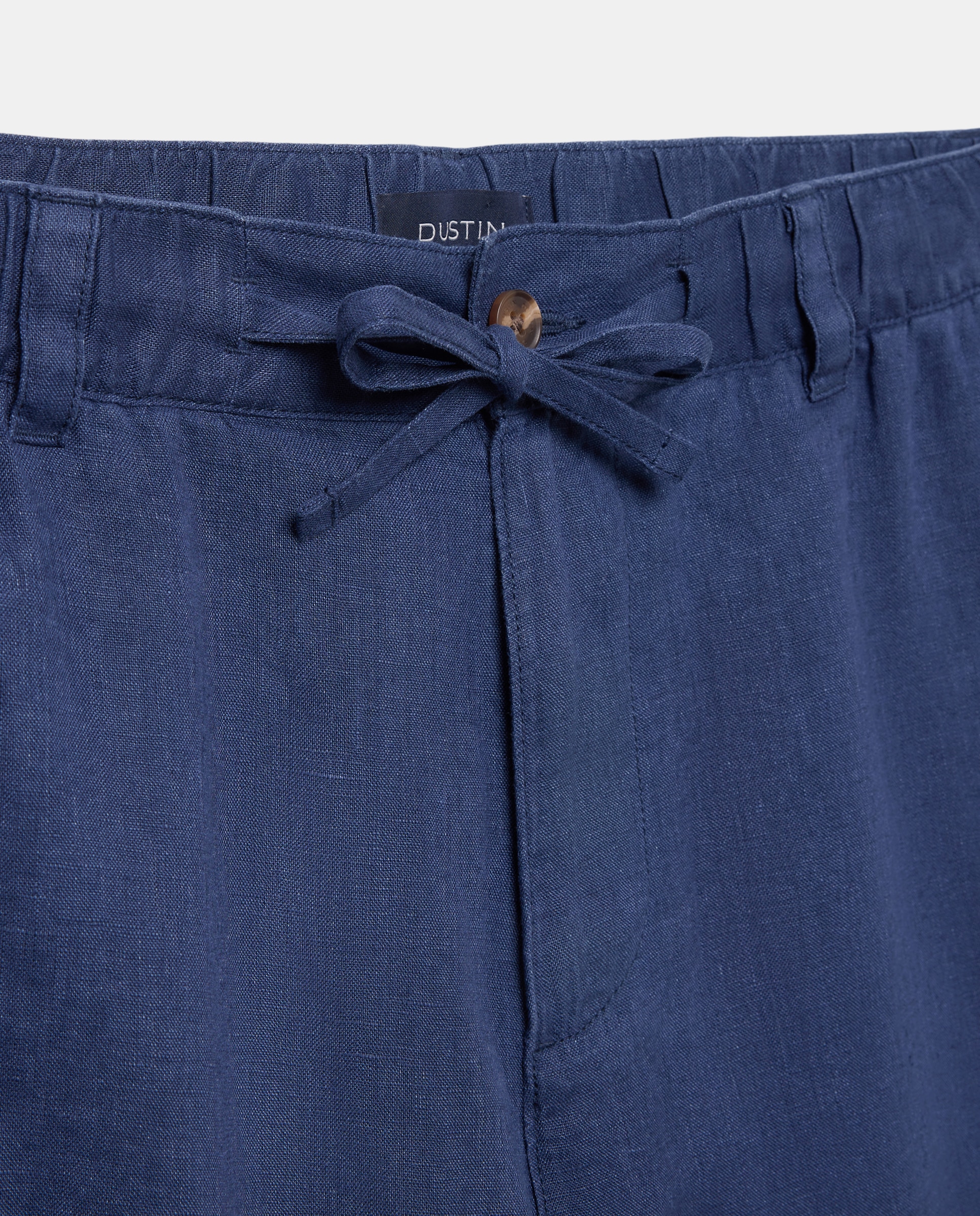 Bermudas Desportivas de Linho Regular Azul-marinho-5