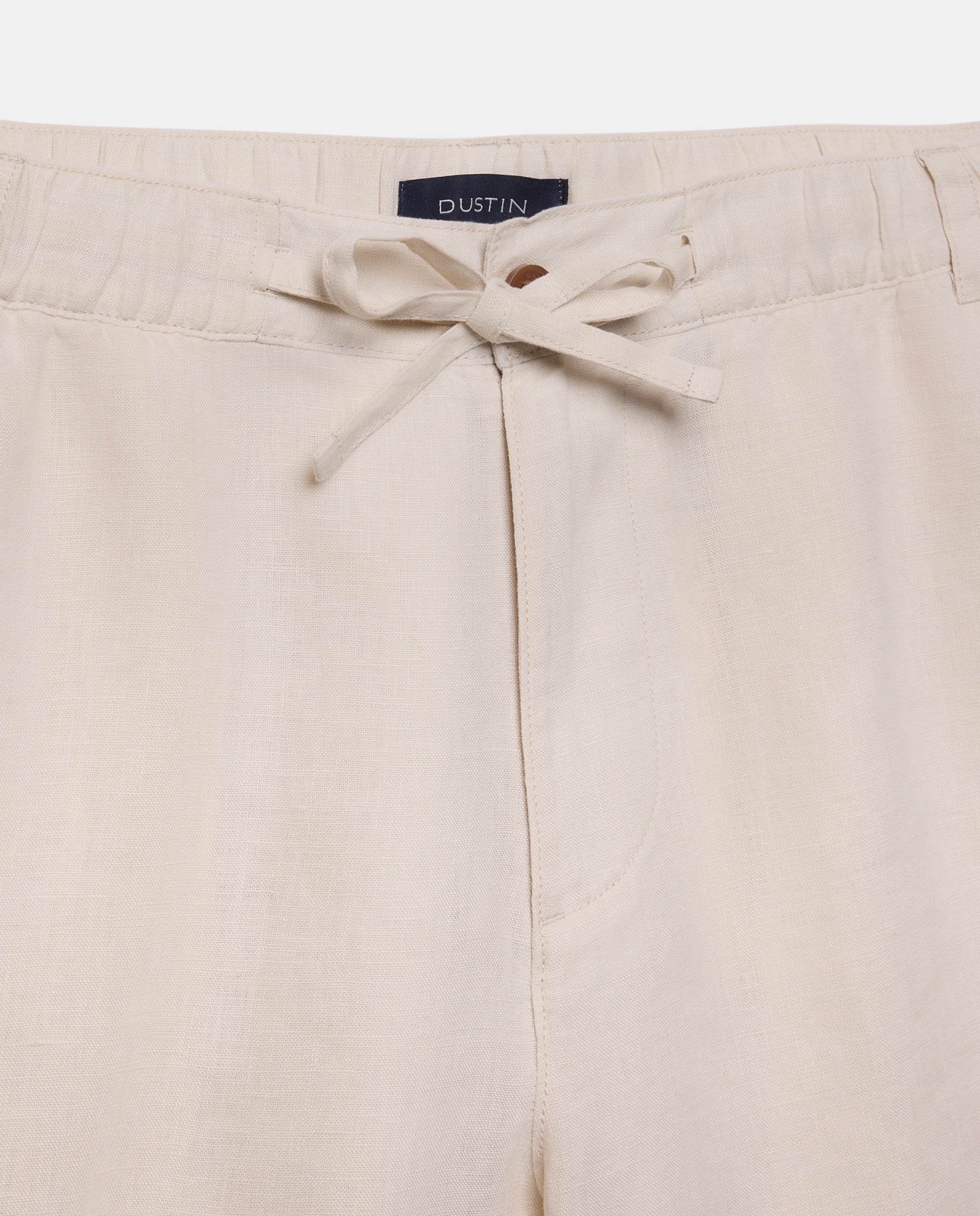 Bermudas Desportivas de Linho Regular Bege-5